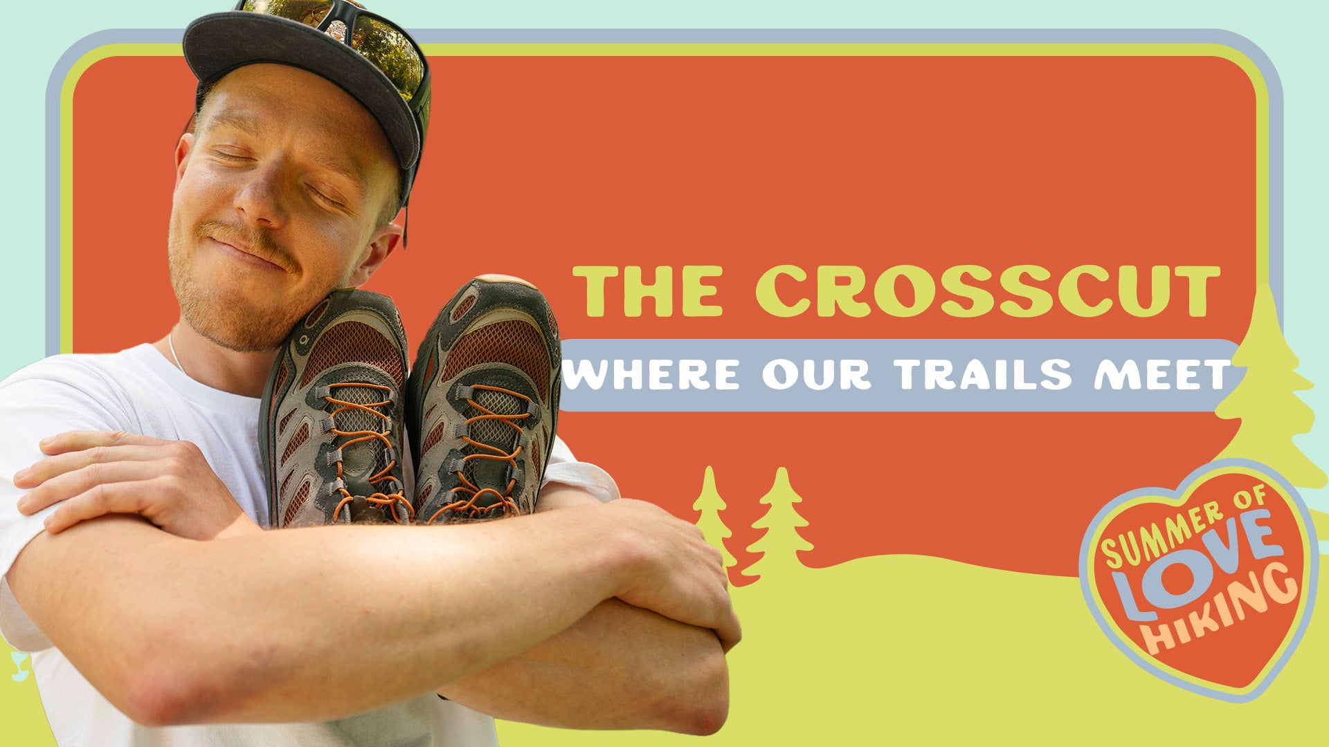 Hiker giving their Crosscut trail shoes some love.
