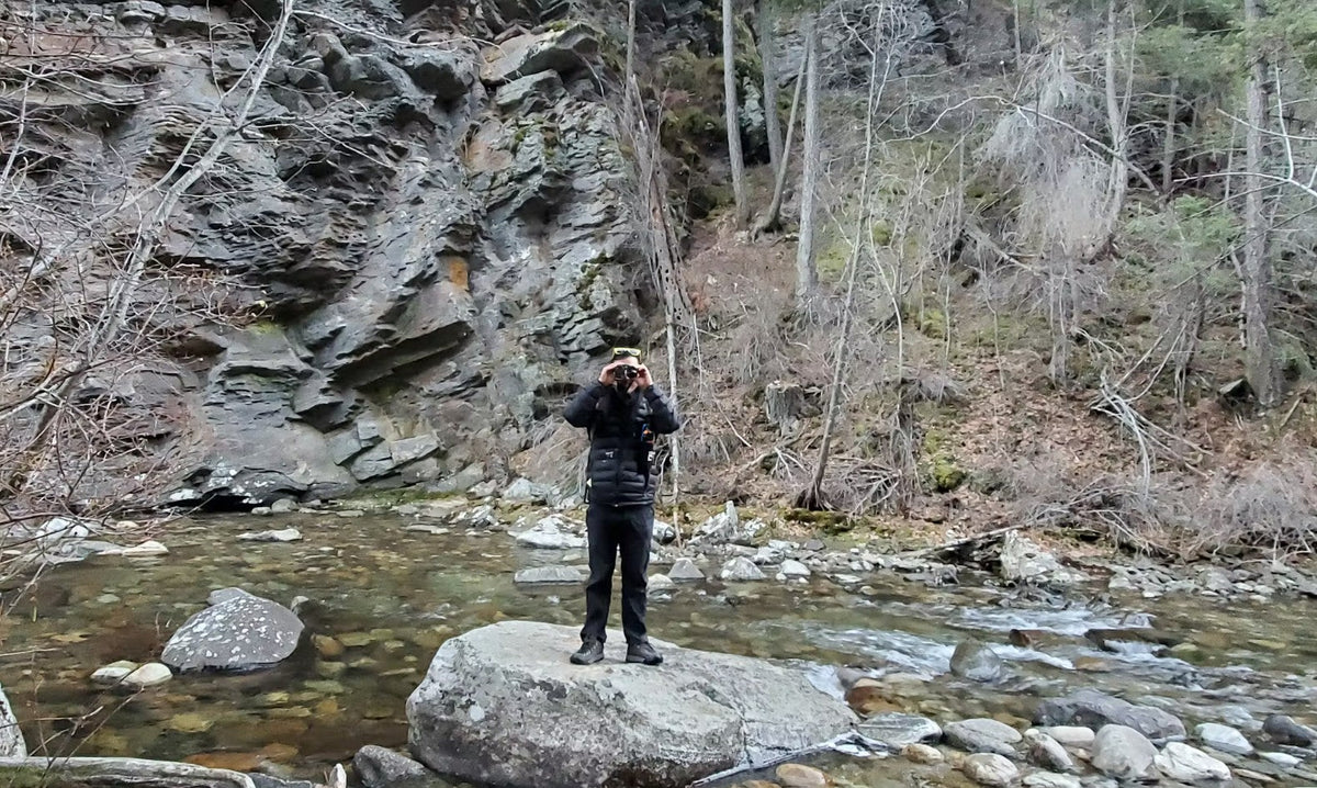 Tyler Lau, Oboz Ambassador, on a trip abroad.