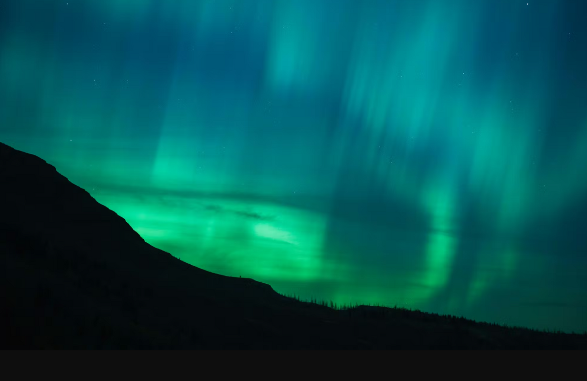 The northern lights above Glacier National Park