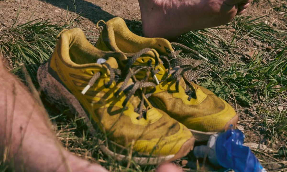 The Oboz Katabatic trail running shoe in the mountains of Montana. 