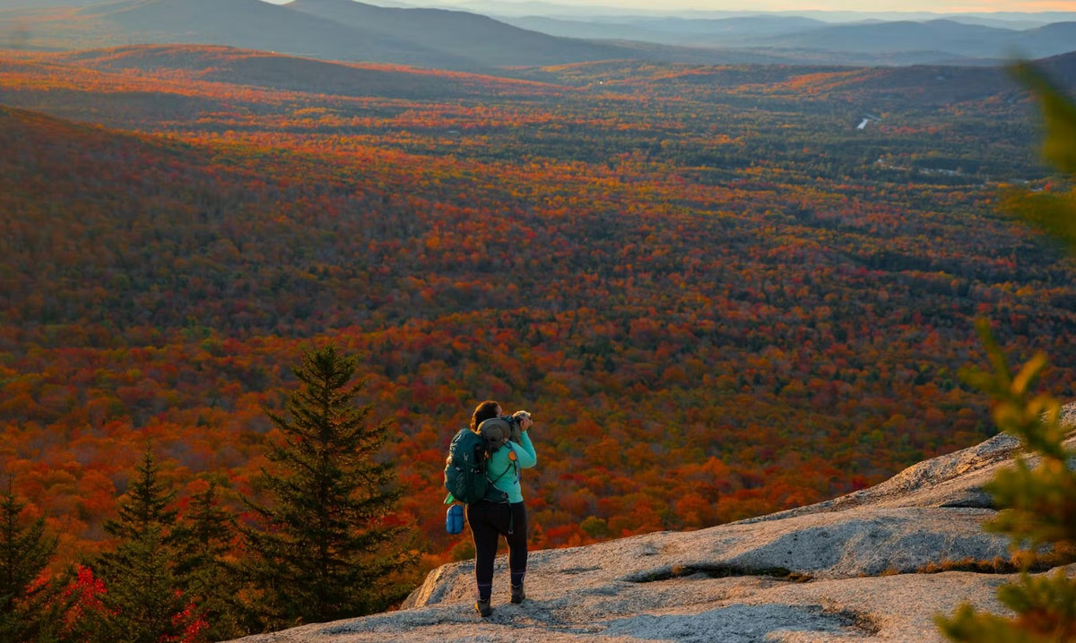 Fall hiking in the Adirondack Mountains in Oboz Footwear