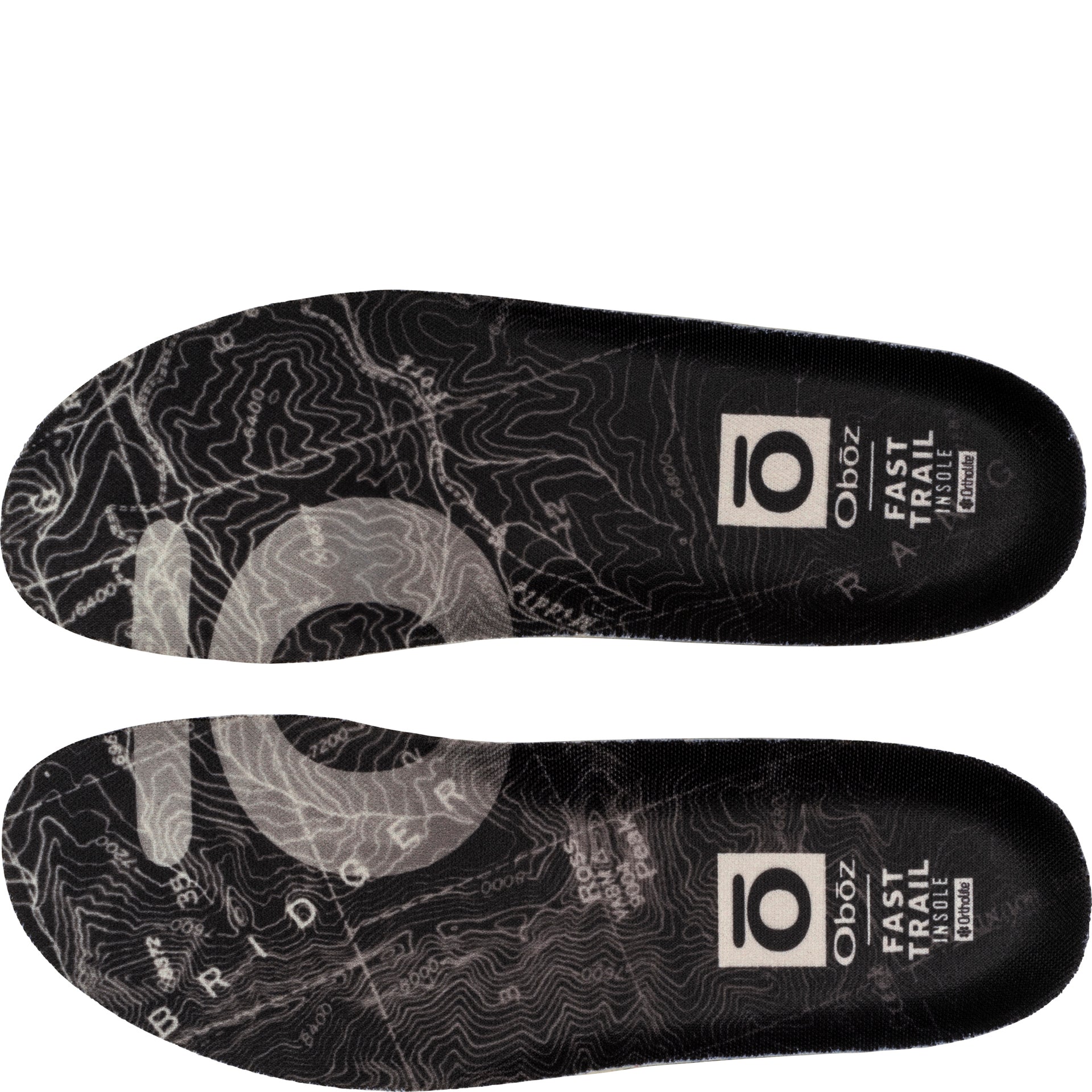 Top view of a pair of Oboz Fast Trail Ortholite insole 