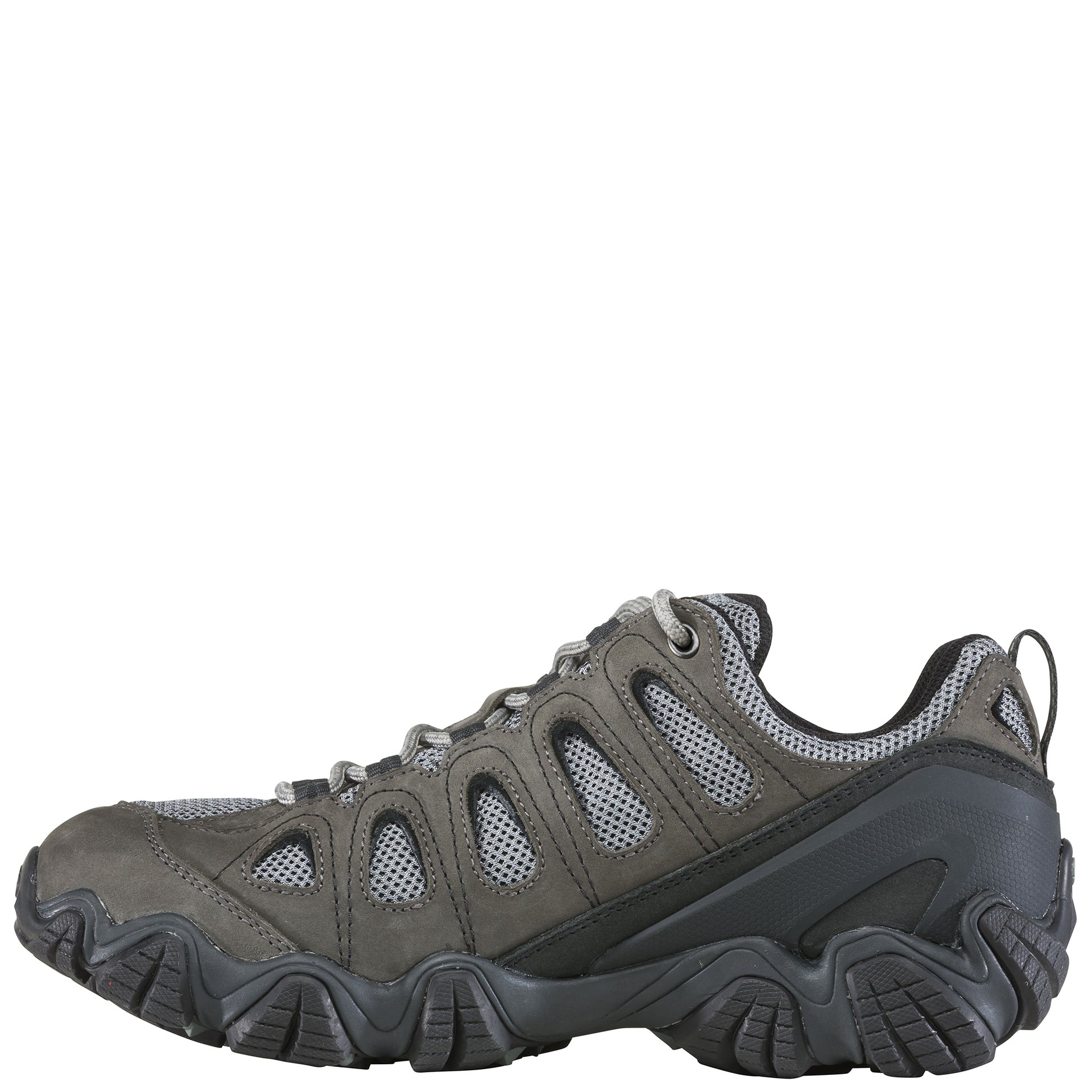 Oboz Men’s Sawtooth II Low shoe, inside view showing the supportive rugged midsole