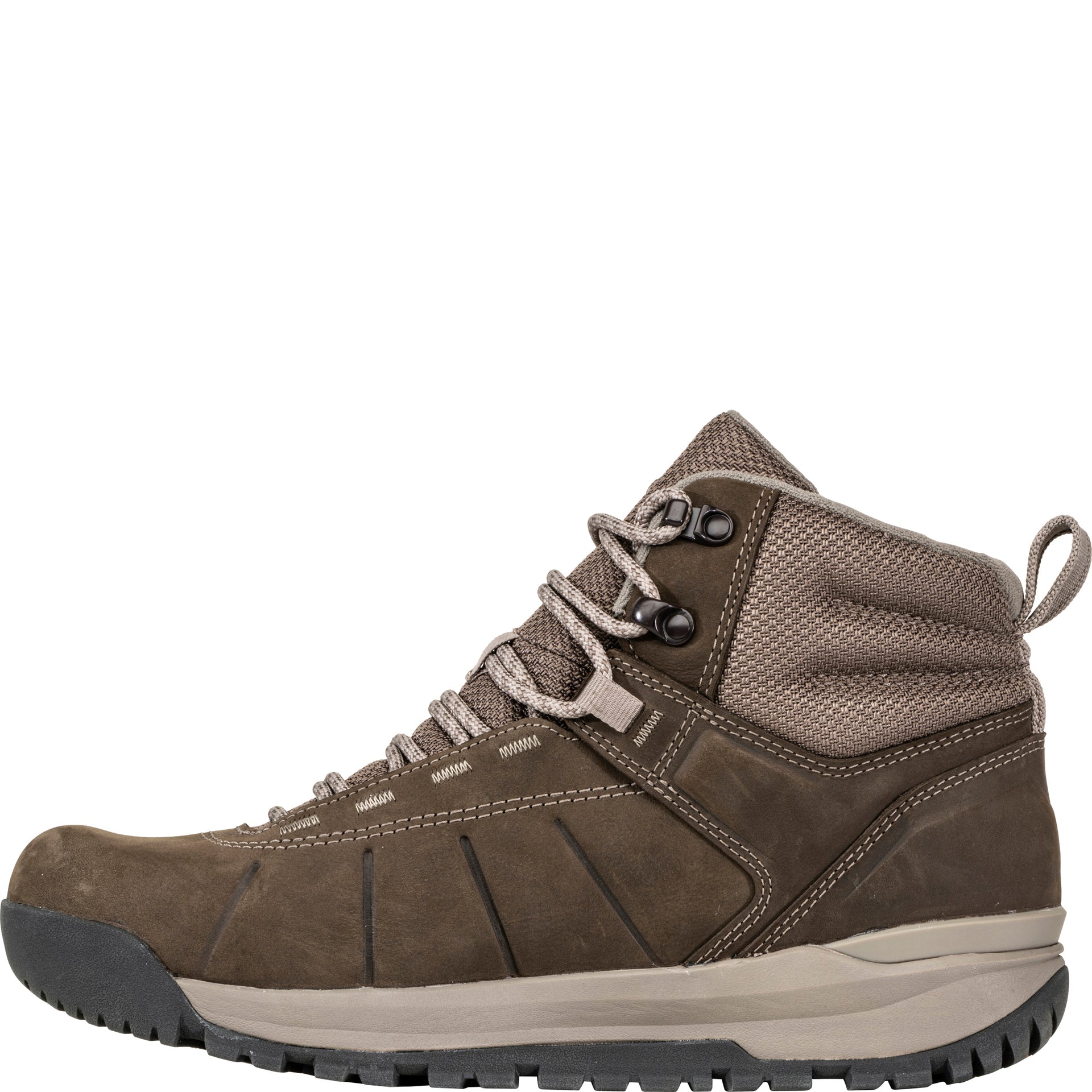 Inside view of the Andesite Mid Insulated Waterproof boot showing the lace hook system