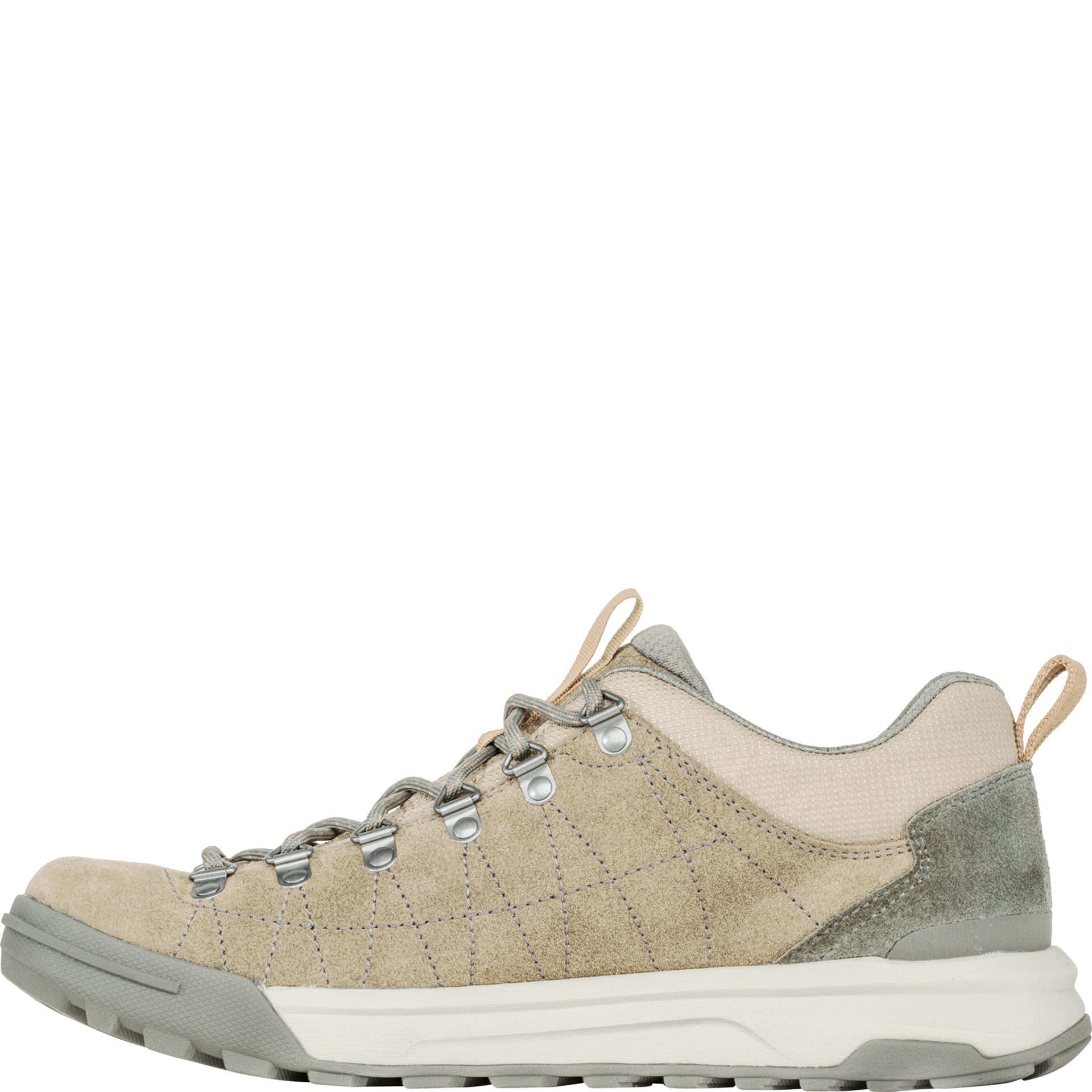 Inside view of Beall Low Suede highlighting supportive midfoot and suede construction