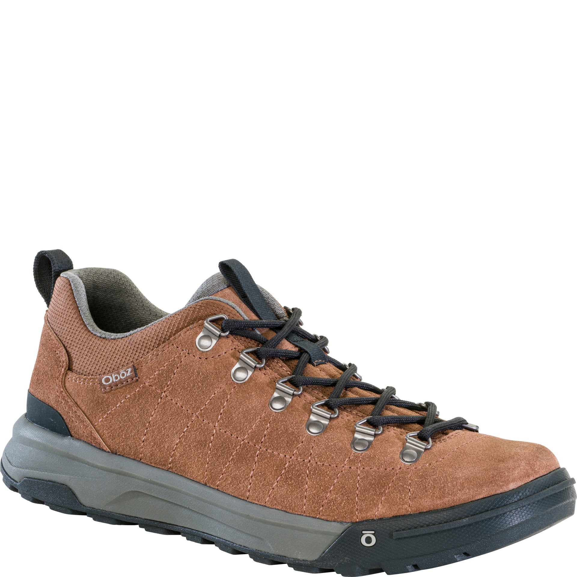 Angled view of Beall Low Suede showing low-profile silhouette and suede upper