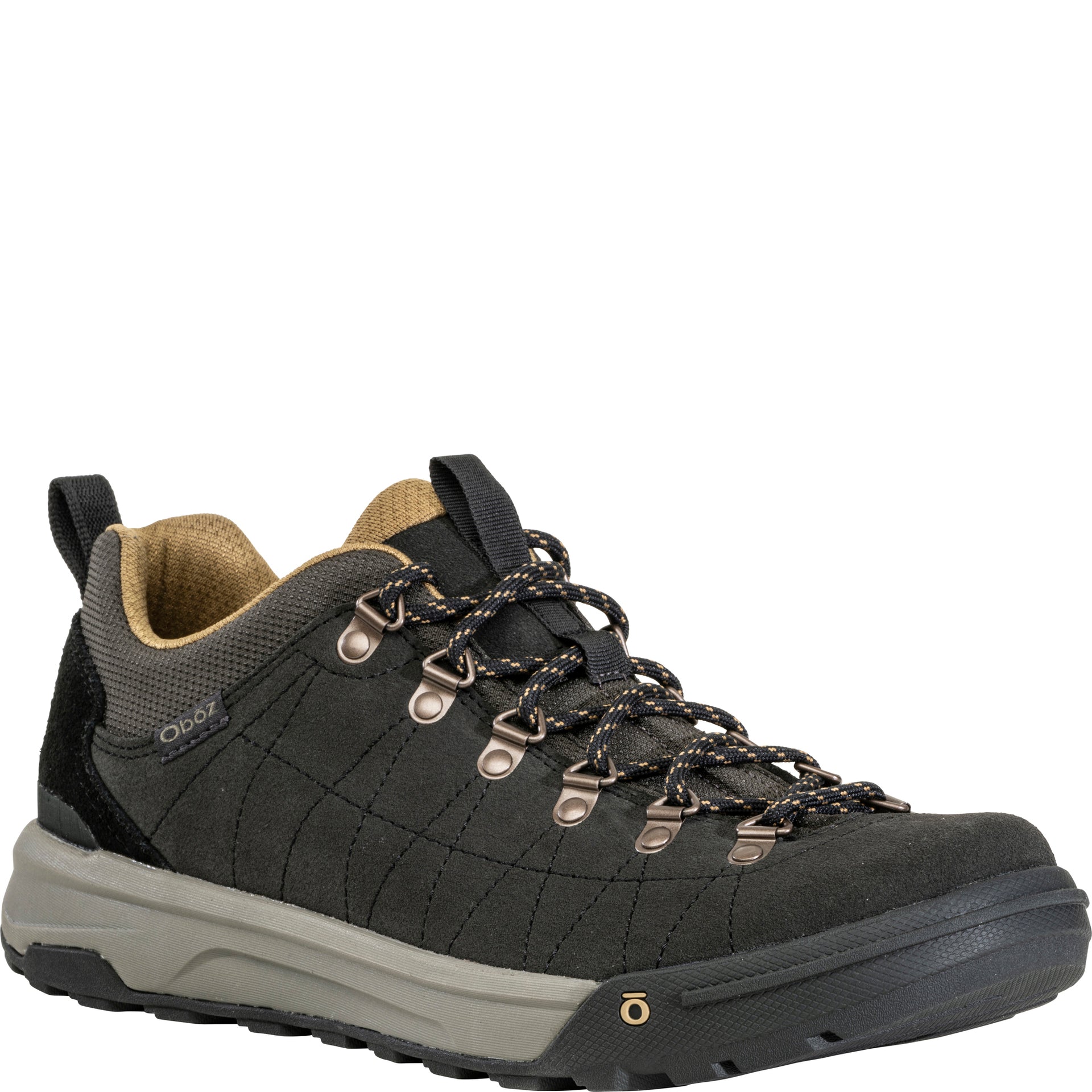 Angled view of Beall Low Suede showing low-profile and suede upper