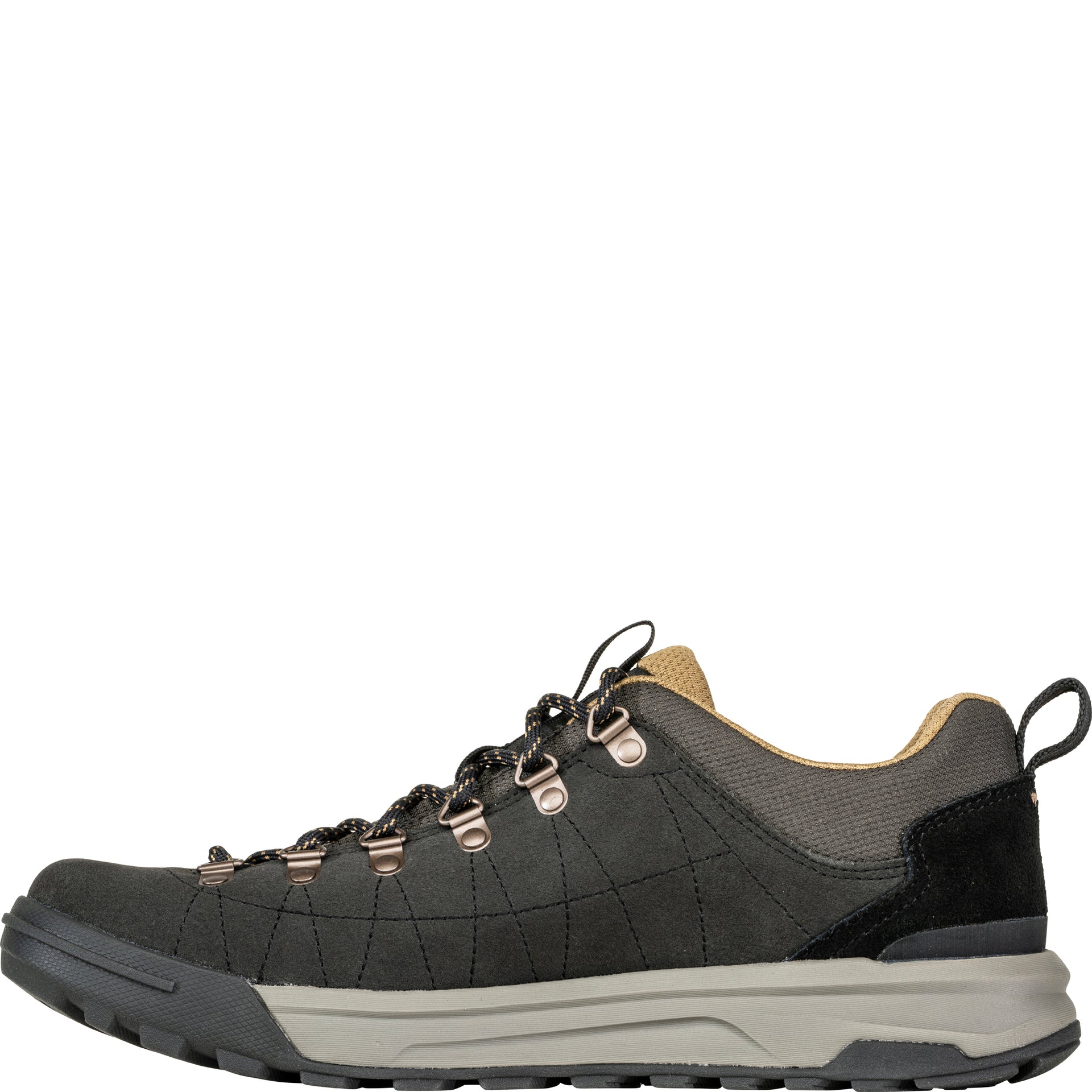 Inside view of Beall Low Suede highlighting supportive midfoot and suede construction