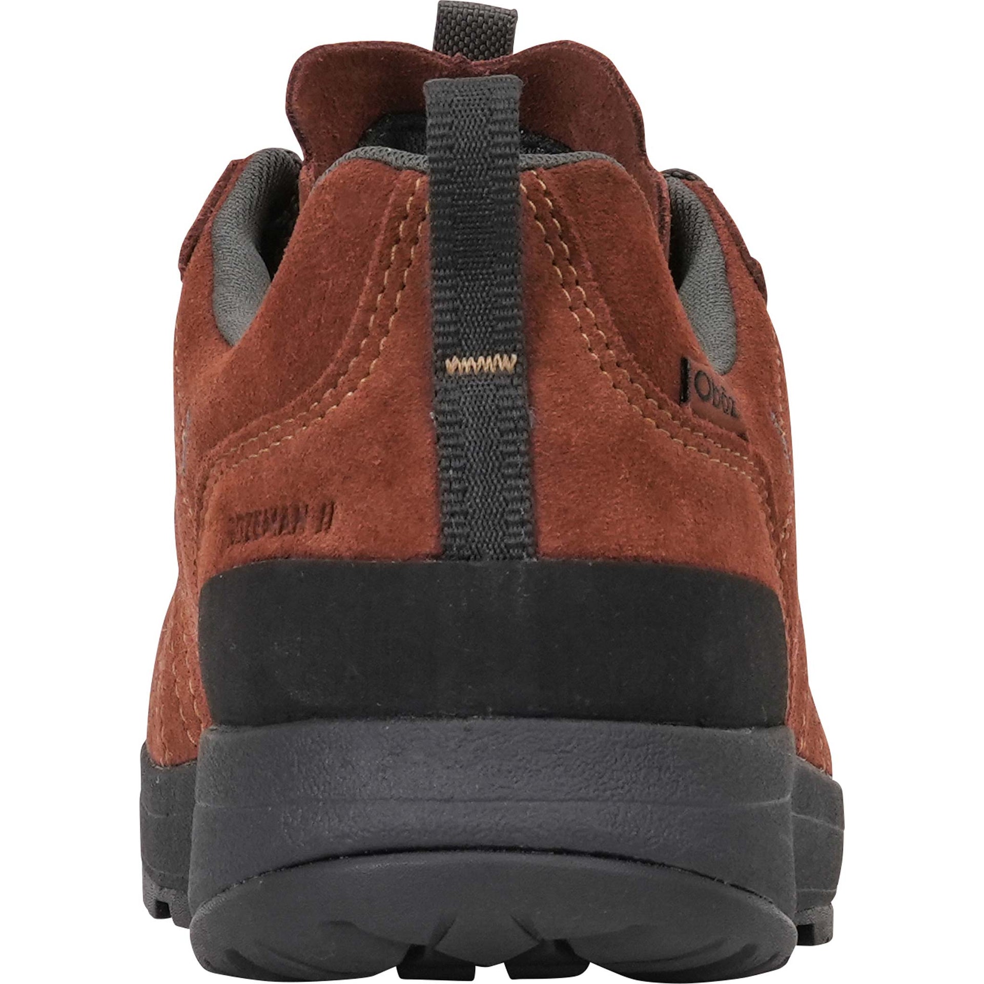 Back view of the Oboz Bozeman showing the heel pull.