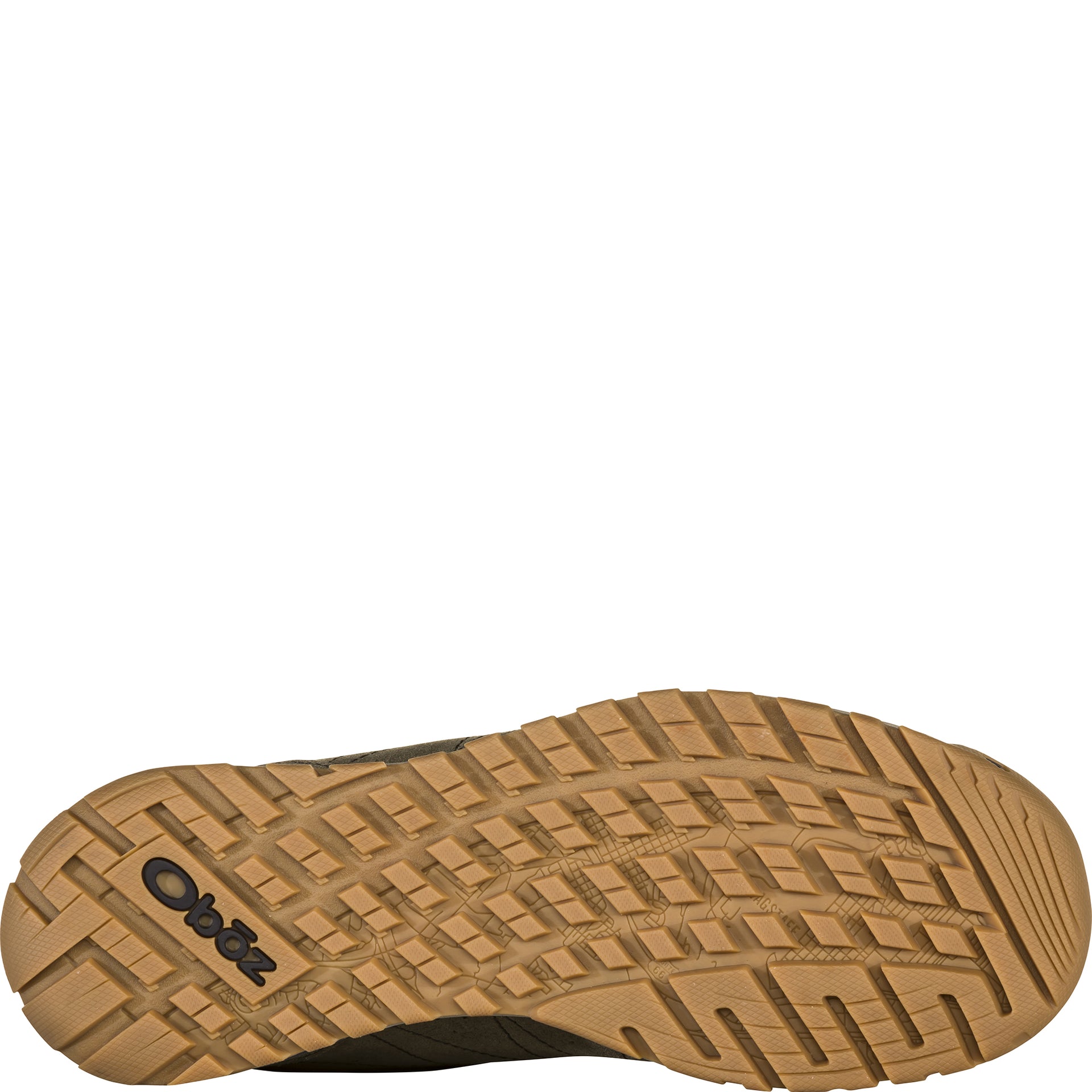 Men’s Bozeman Low Leather shoe, bottom view showing rubber outsole tread