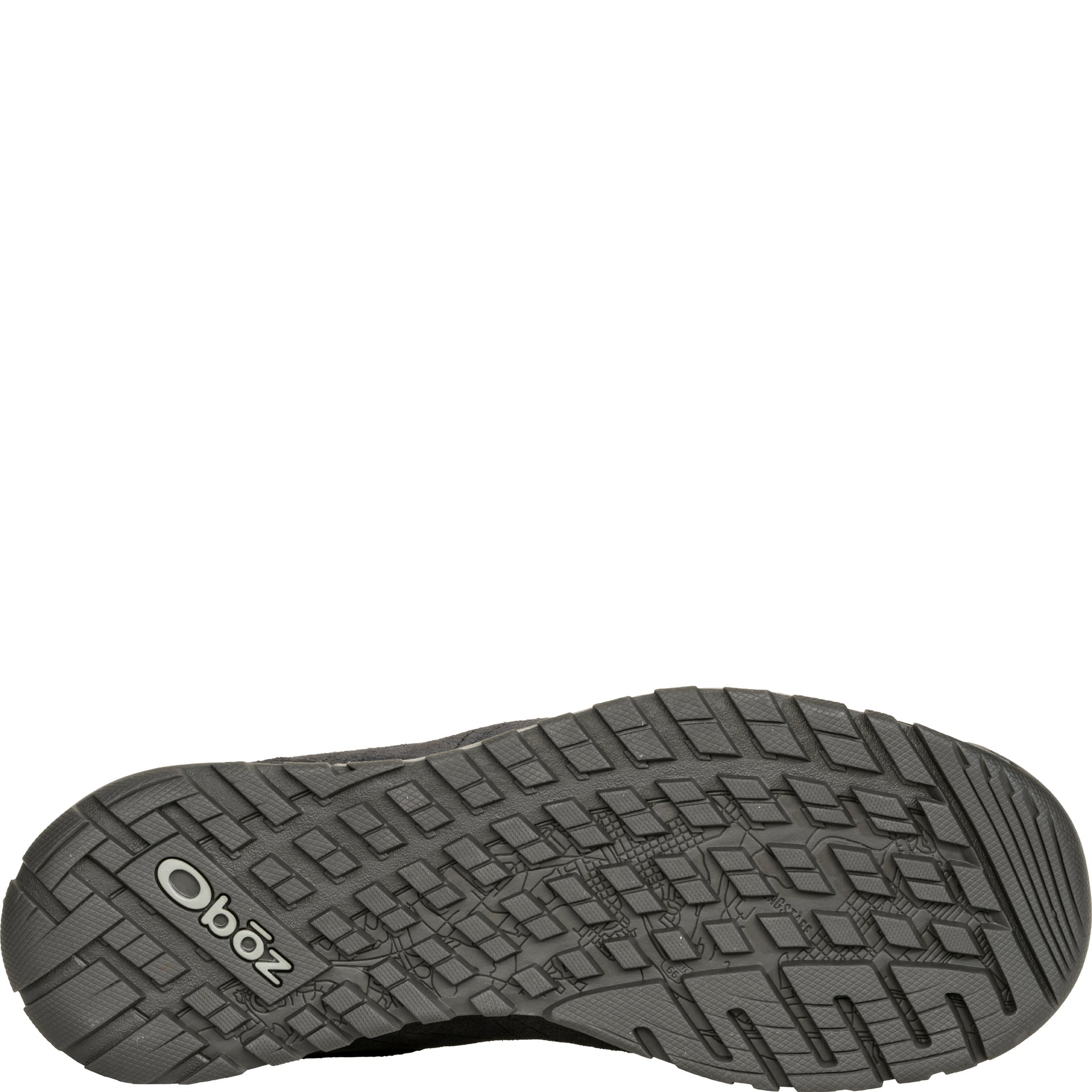 Men’s Bozeman Low Leather shoe, bottom view showing rubber outsole tread