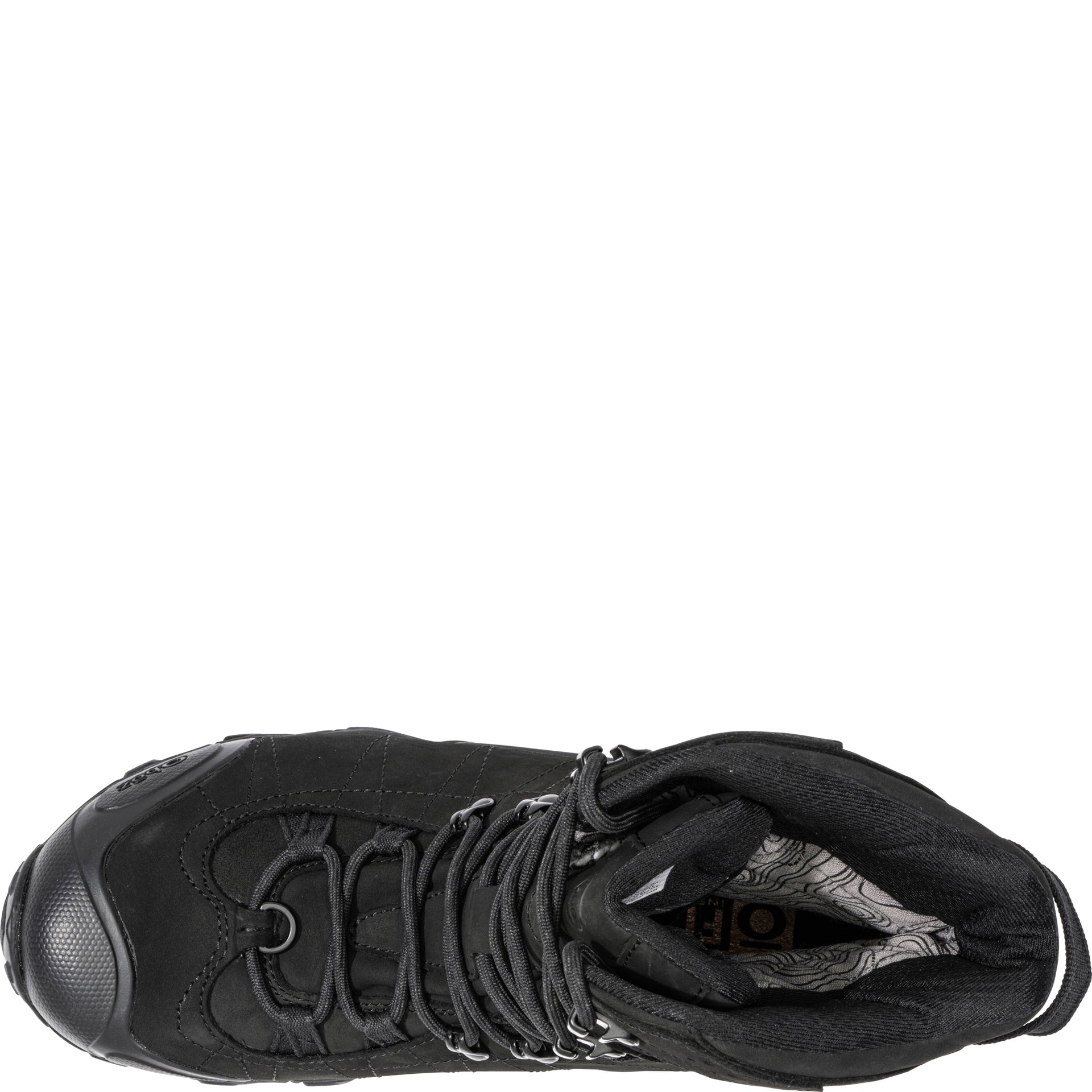 Bridger 10" Insulated Waterproof snow boot, top view showing lace-up closure and Gaiter D ring