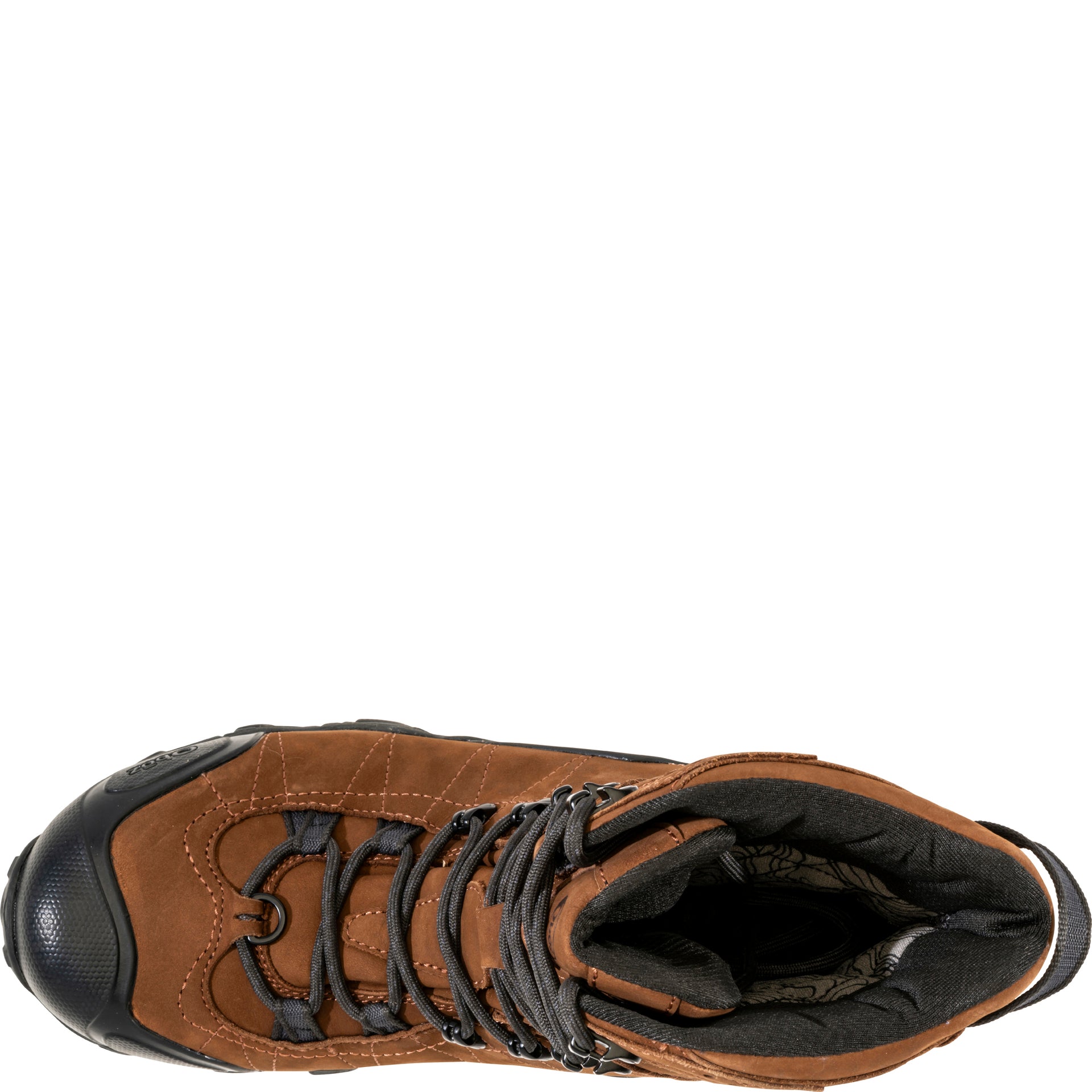 Bridger 10" Insulated Waterproof snow boot, top view showing lace-up closure and Gaiter D ring