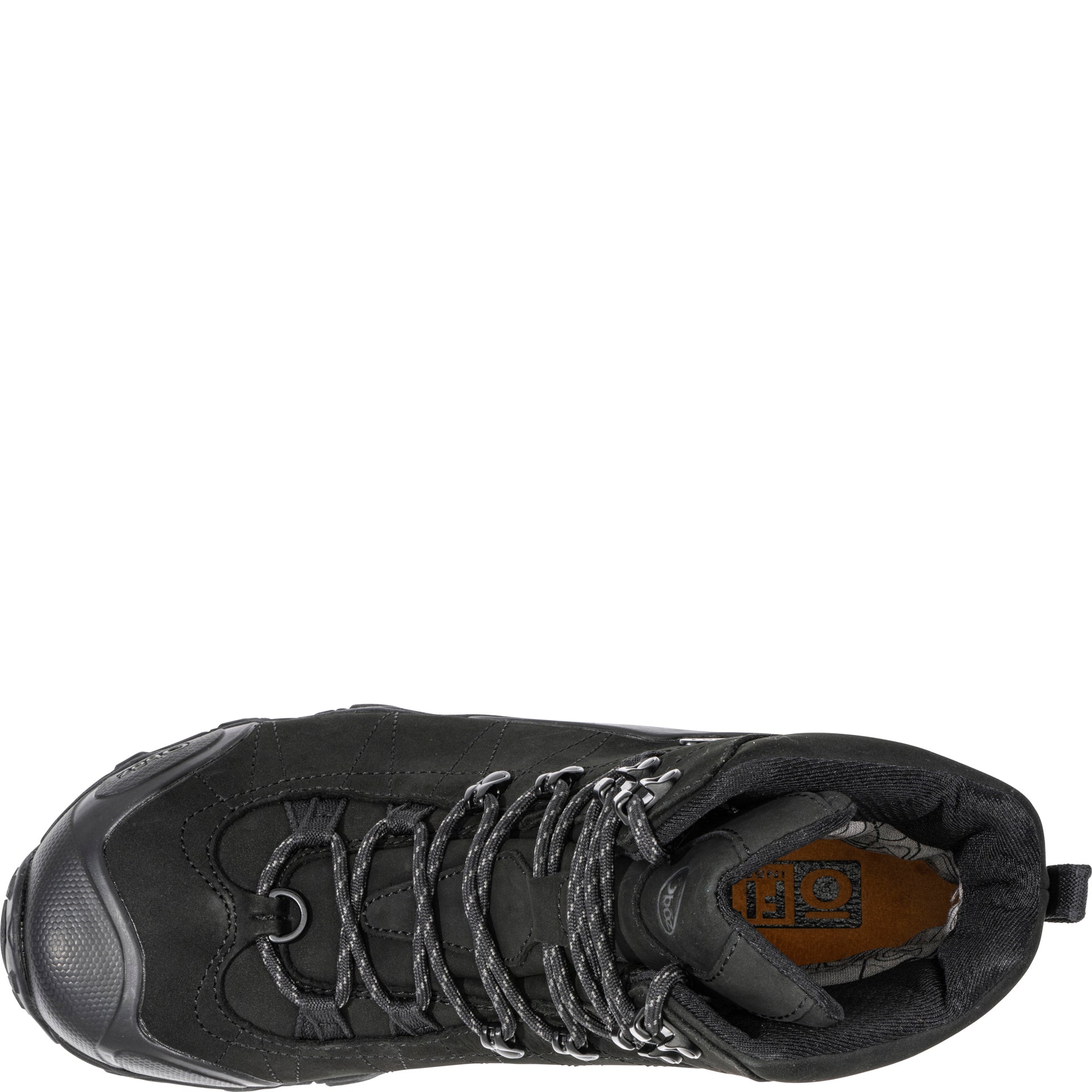 Bridger 8" Insulated Waterproof snow boot, top view showing lace-up closure and Gaiter D ring