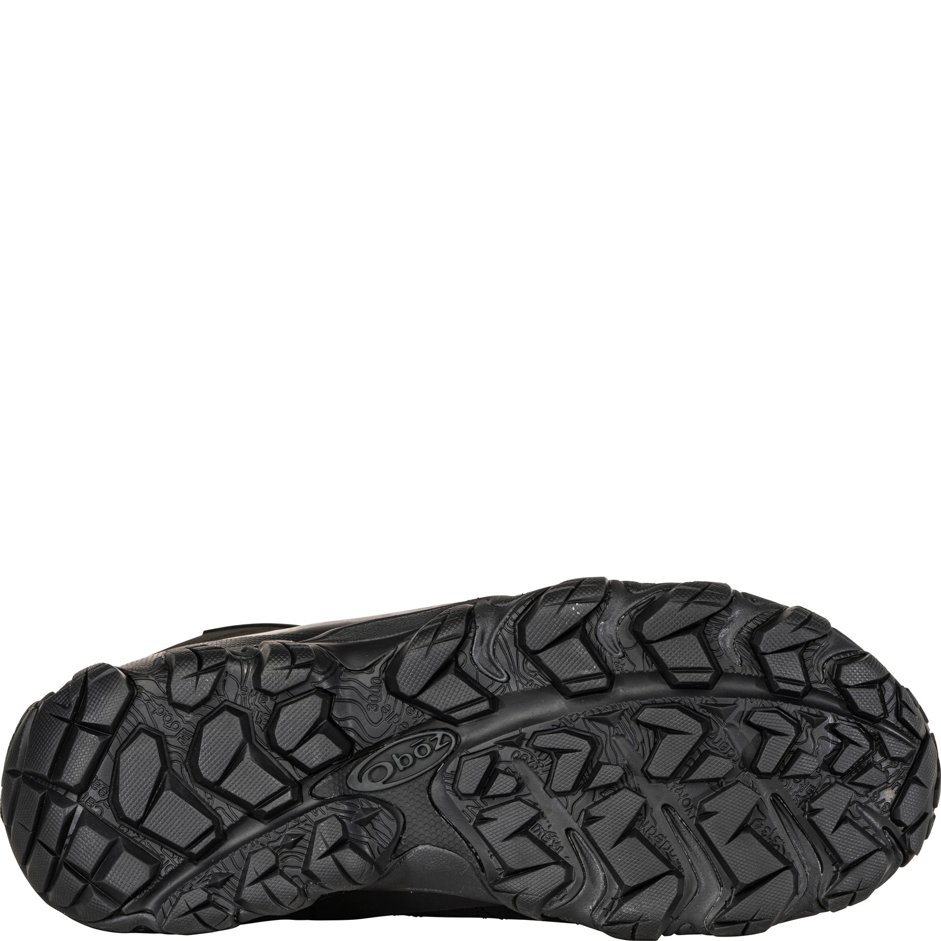 Bridger 8" Insulated Waterproof snow boot, bottom view showing rubber tread and snow-ready outsole