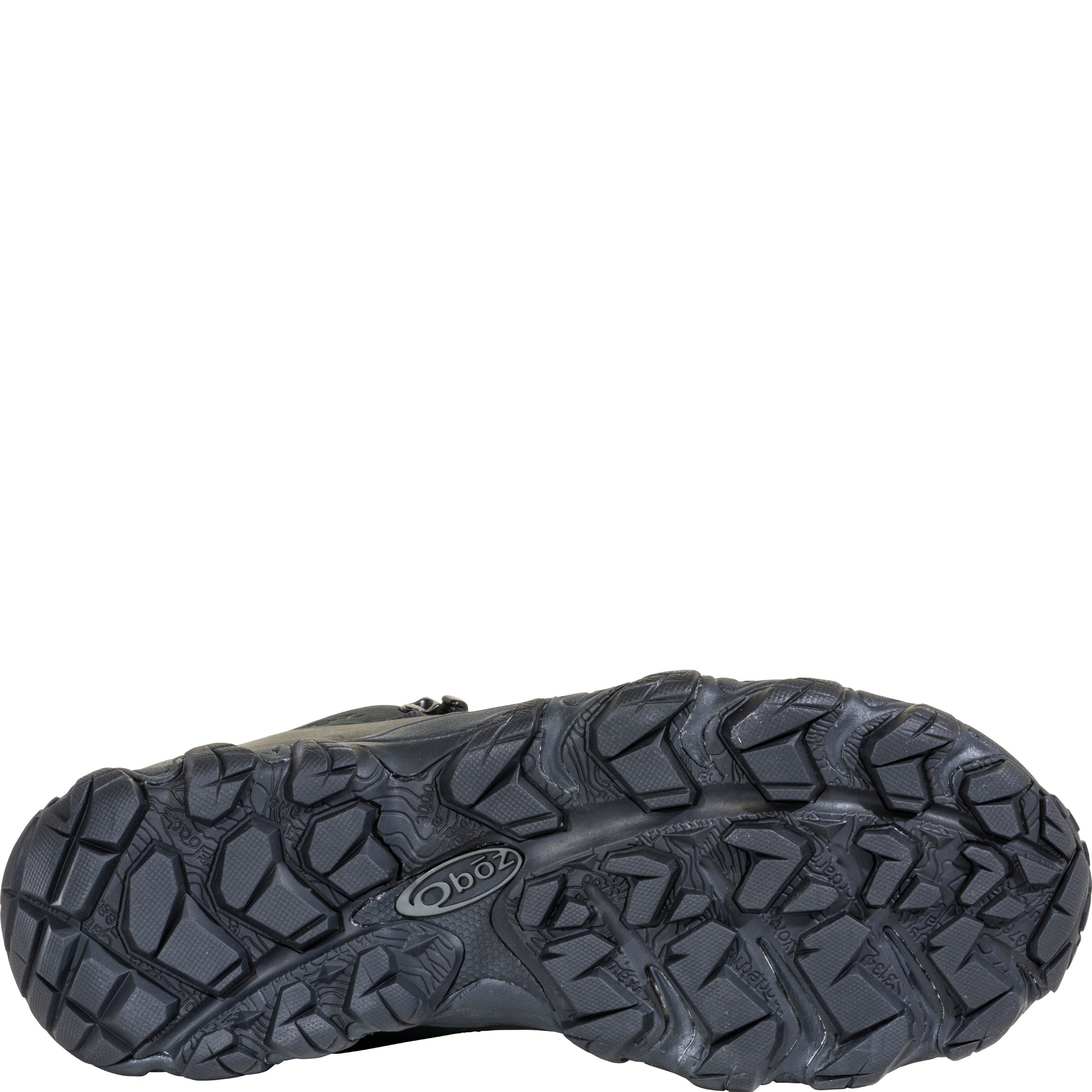 Bridger Mid Waterproof boot, bottom view showing rubber outsole tread