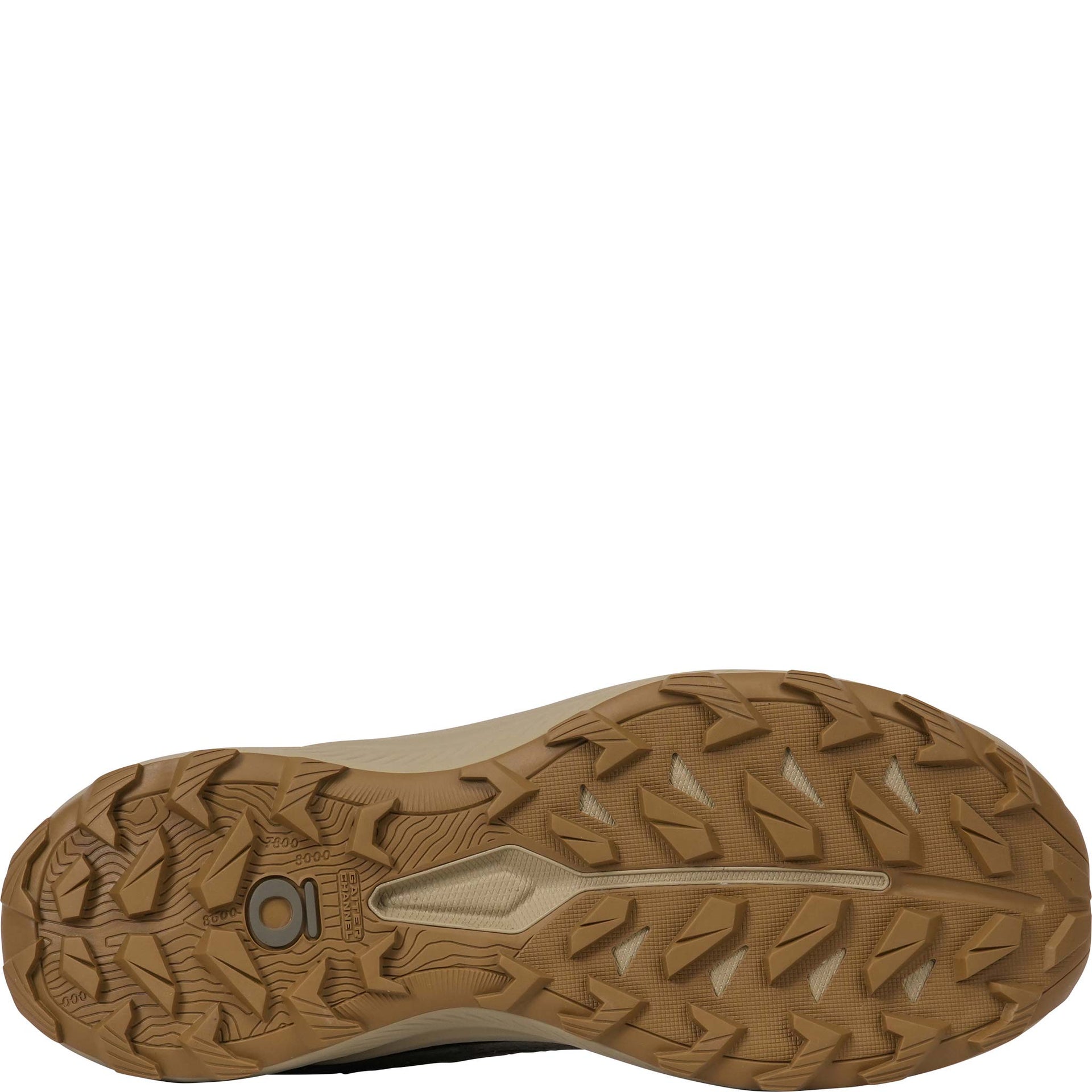 Bottom view of the Oboz Men's Crosscut Trail Tread™ outsole