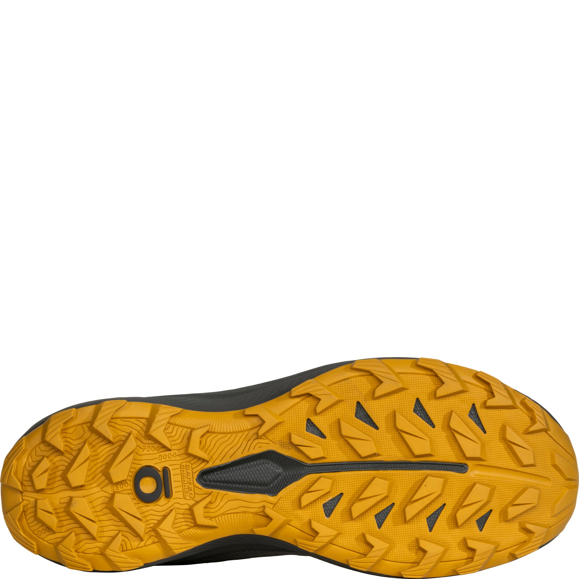 Outsole view of Katabatic LT Mid GTX Waterproof showing trail tread for traction