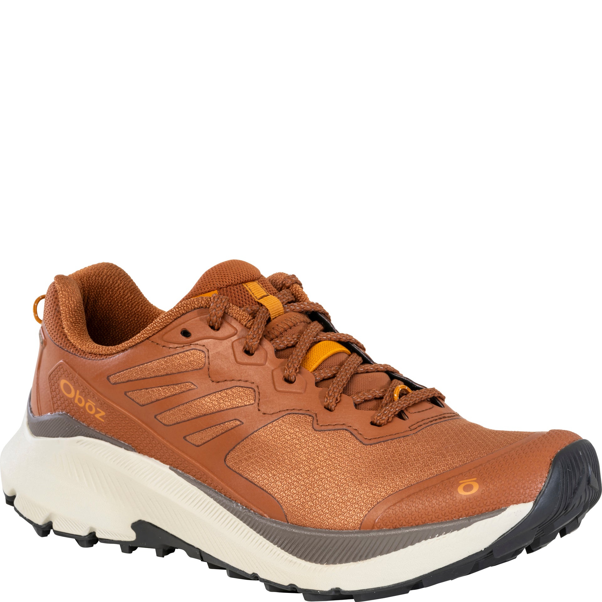 Three-quarter view of the Katabatic Wind low hiking shoe showing the low height and lace system