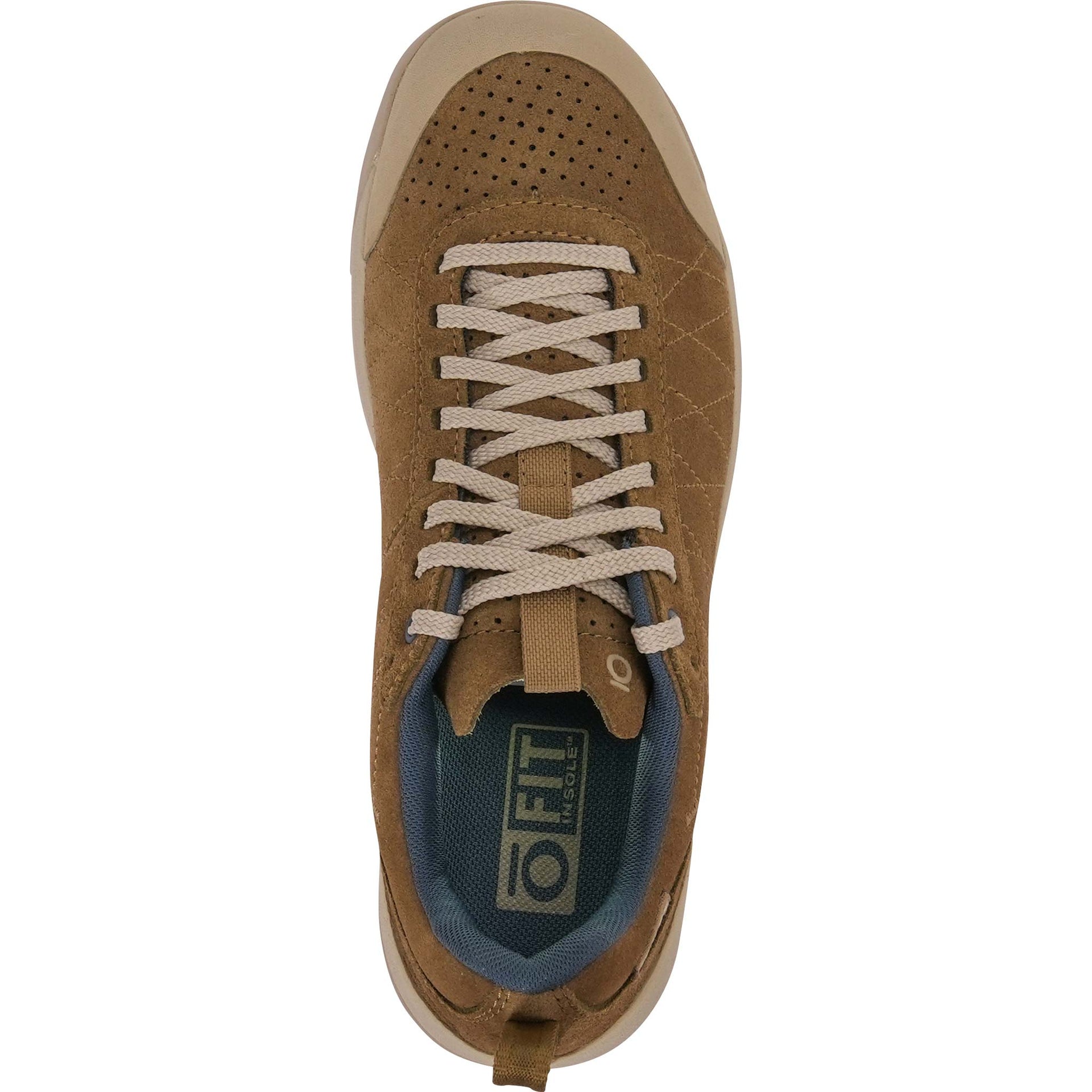 Top view of the Oboz Women's Bozeman II Low in Pronghorn showing laces and suede upper