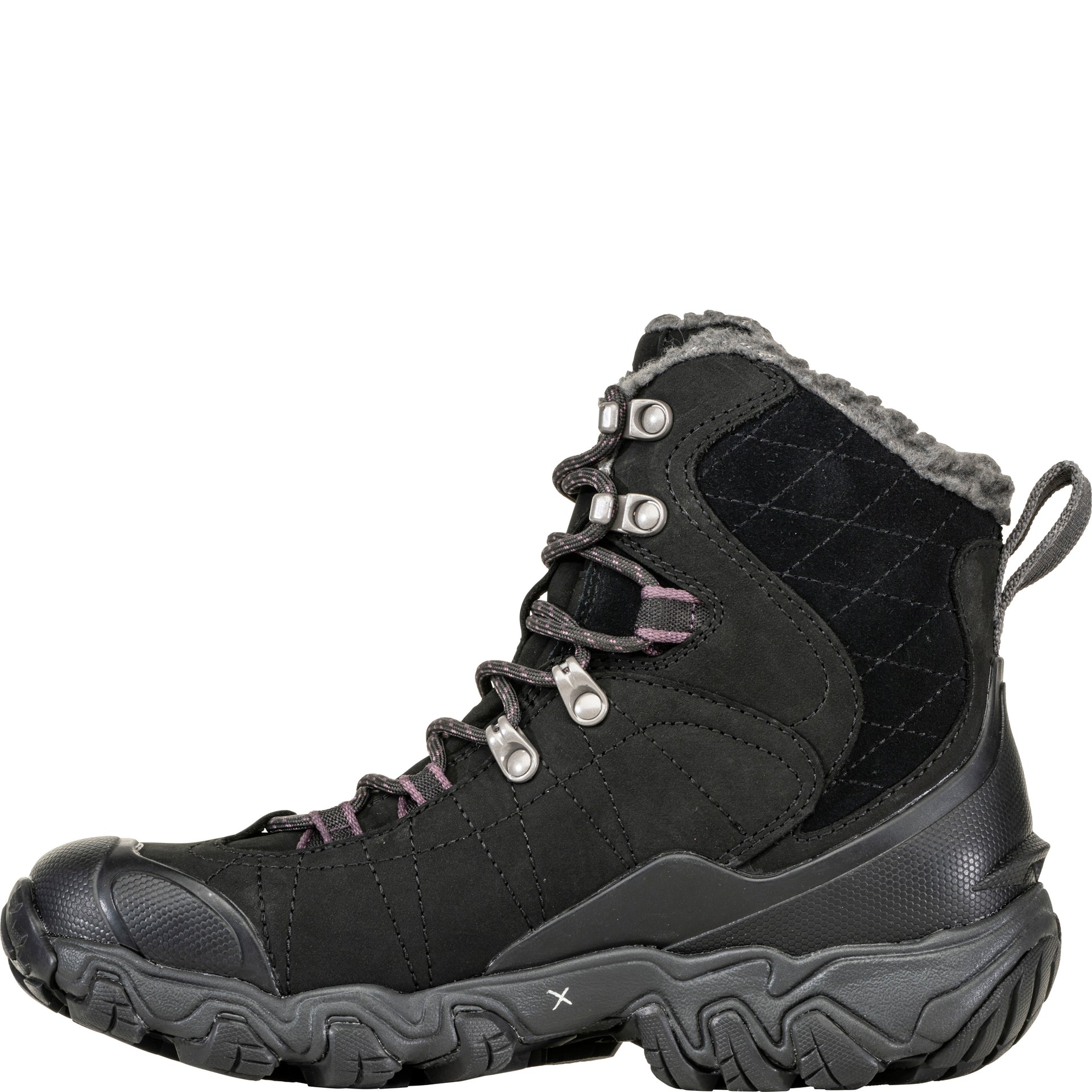 Women's Bridger 7" Insulated B-Dry inside view showing the reinforced stitching on the leather panel