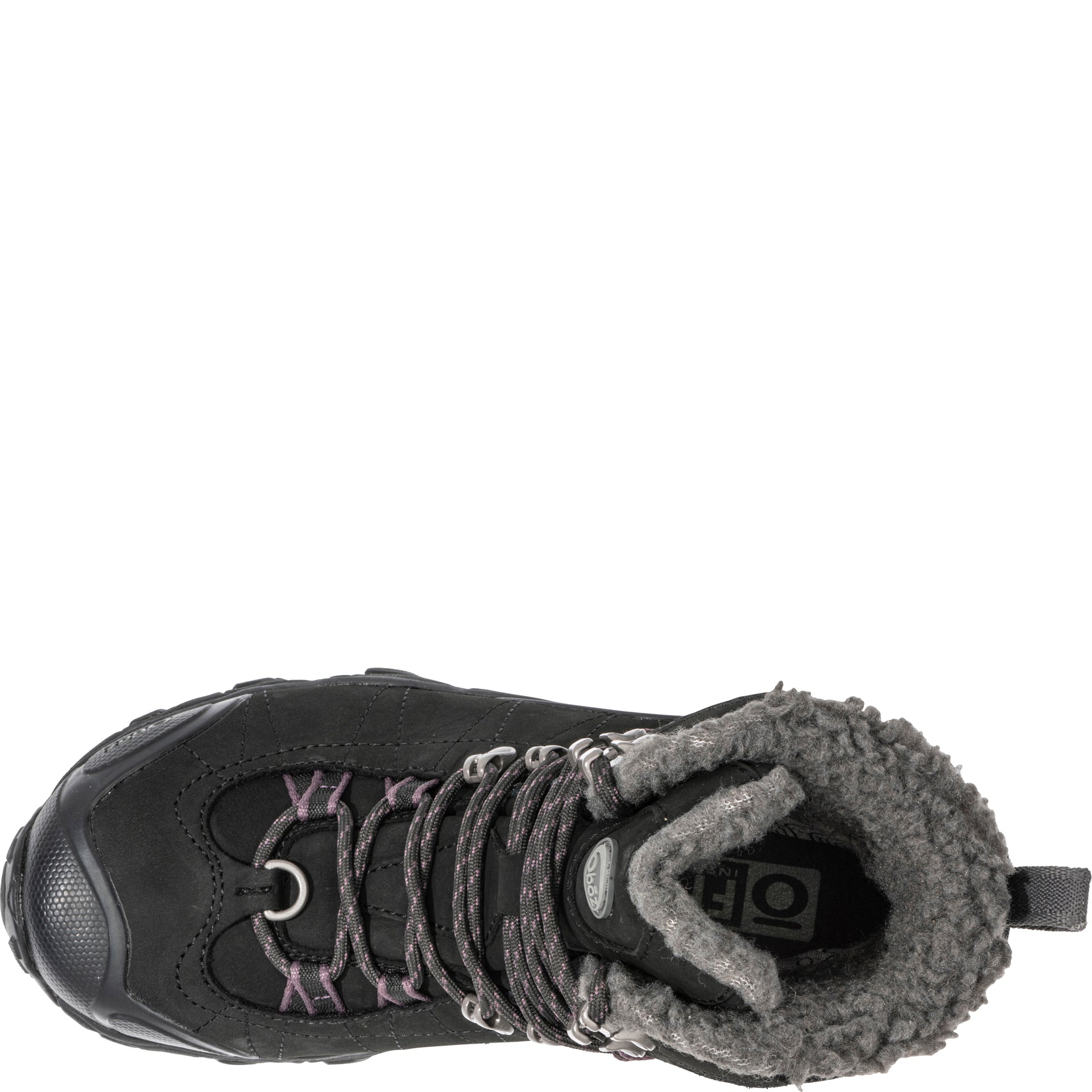 Women's Bridger 7" Insulated B-Dry top view showing the lace closure system and gaiter compatible D ring