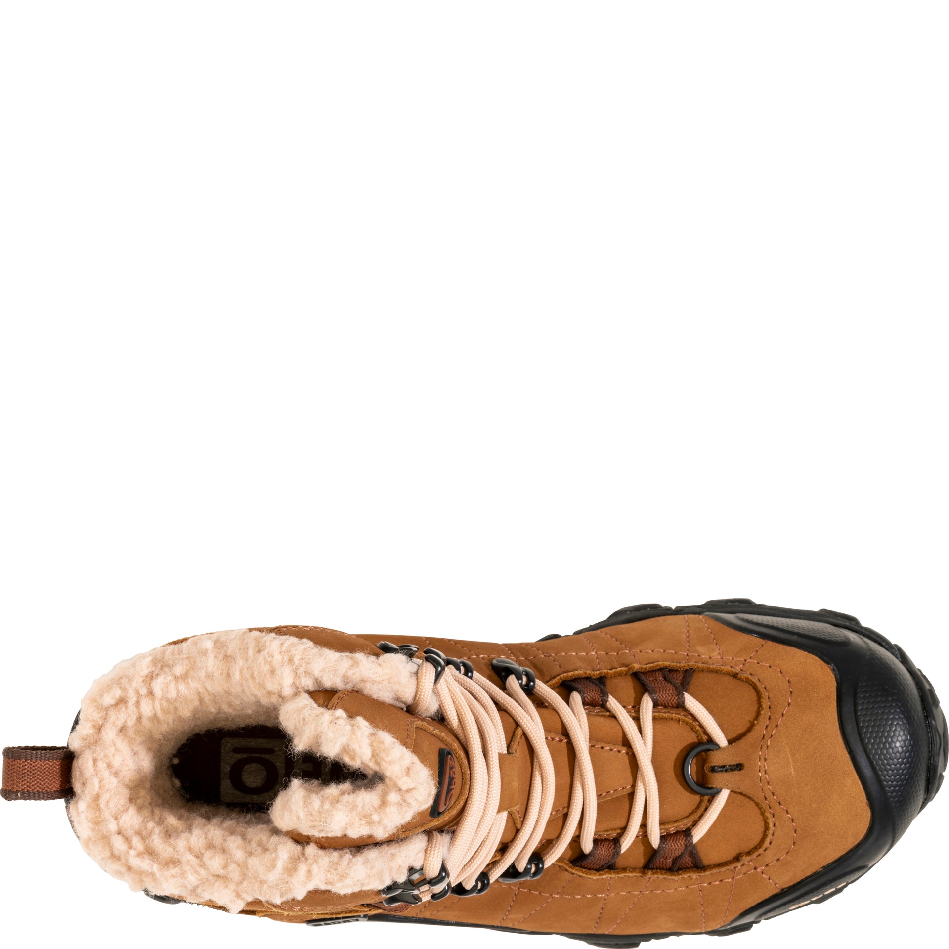 Women's Bridger 7" Insulated B-Dry top view showing the lace closure system and gaiter compatible D ring