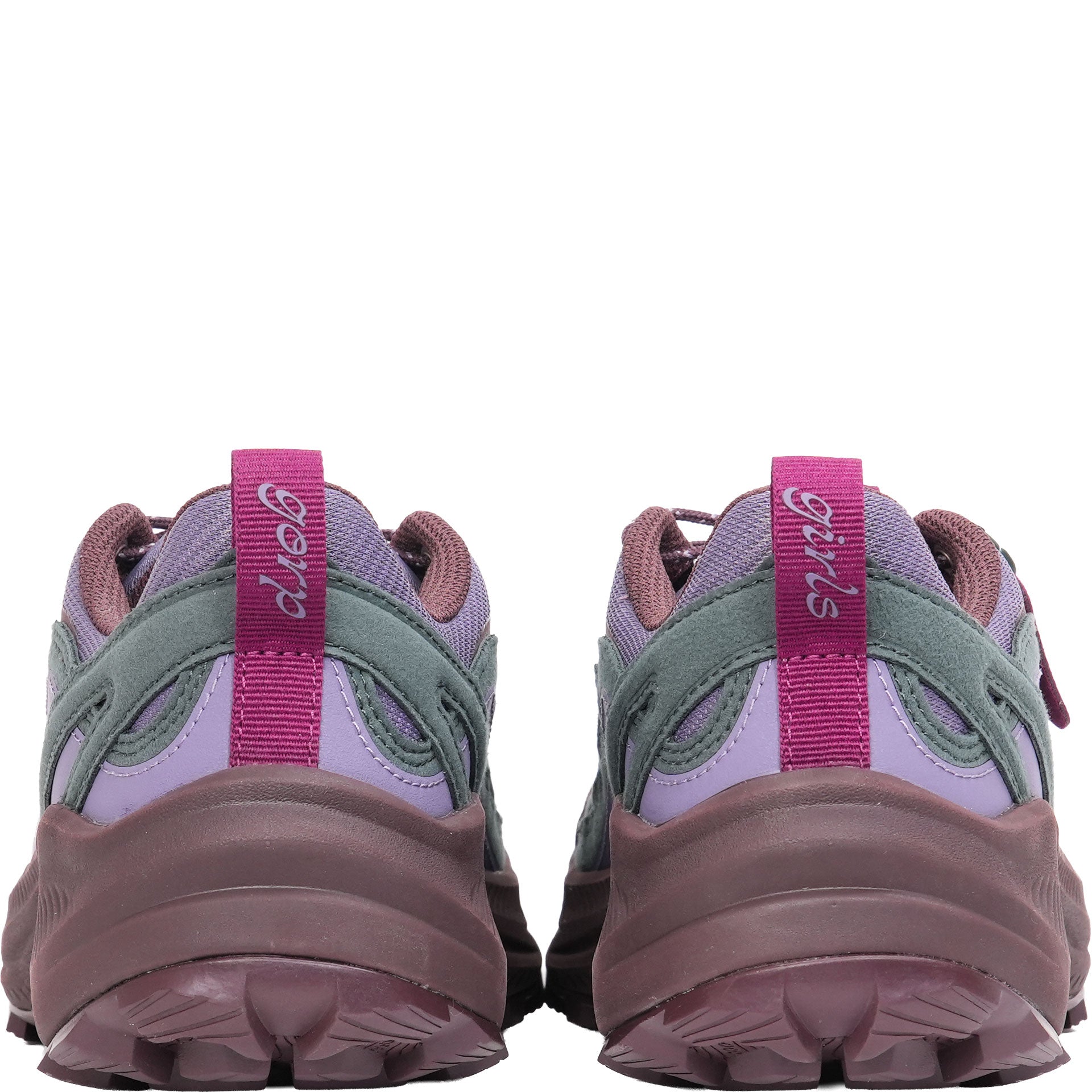 Oboz GorpGirls with pink laces and soles on a white background