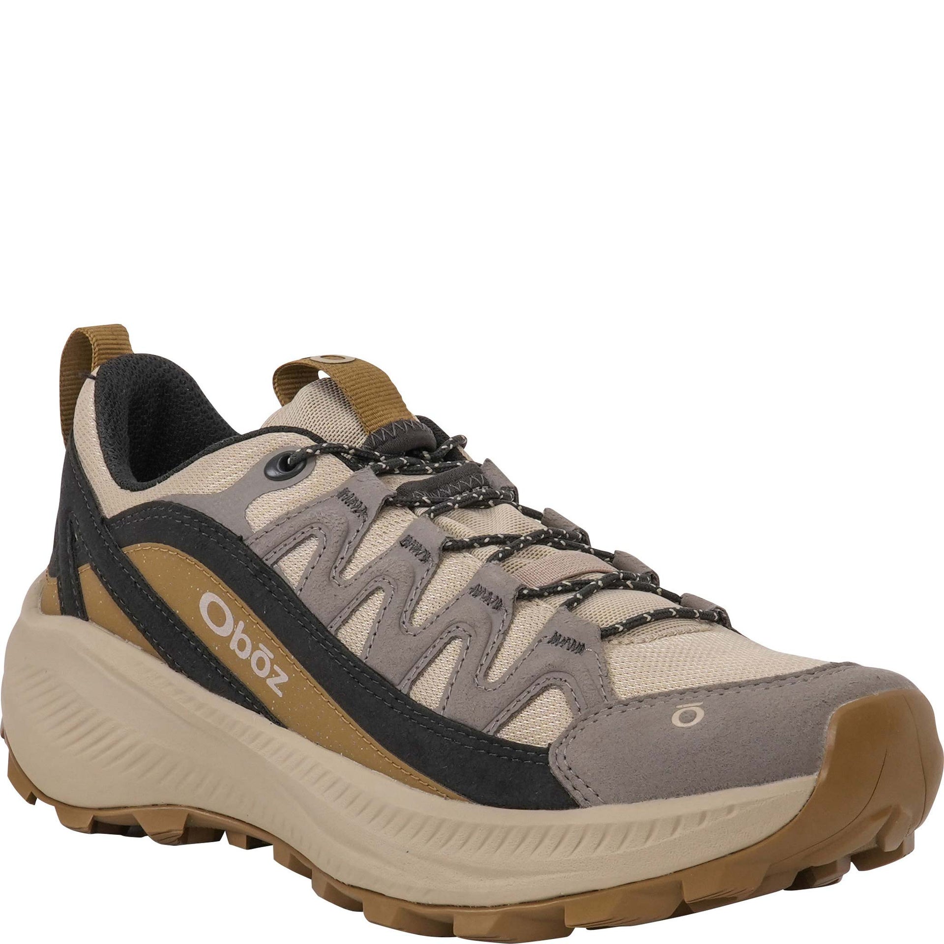 Oboz Women's Crosscut casual hiking shoe in Harvest angled view
