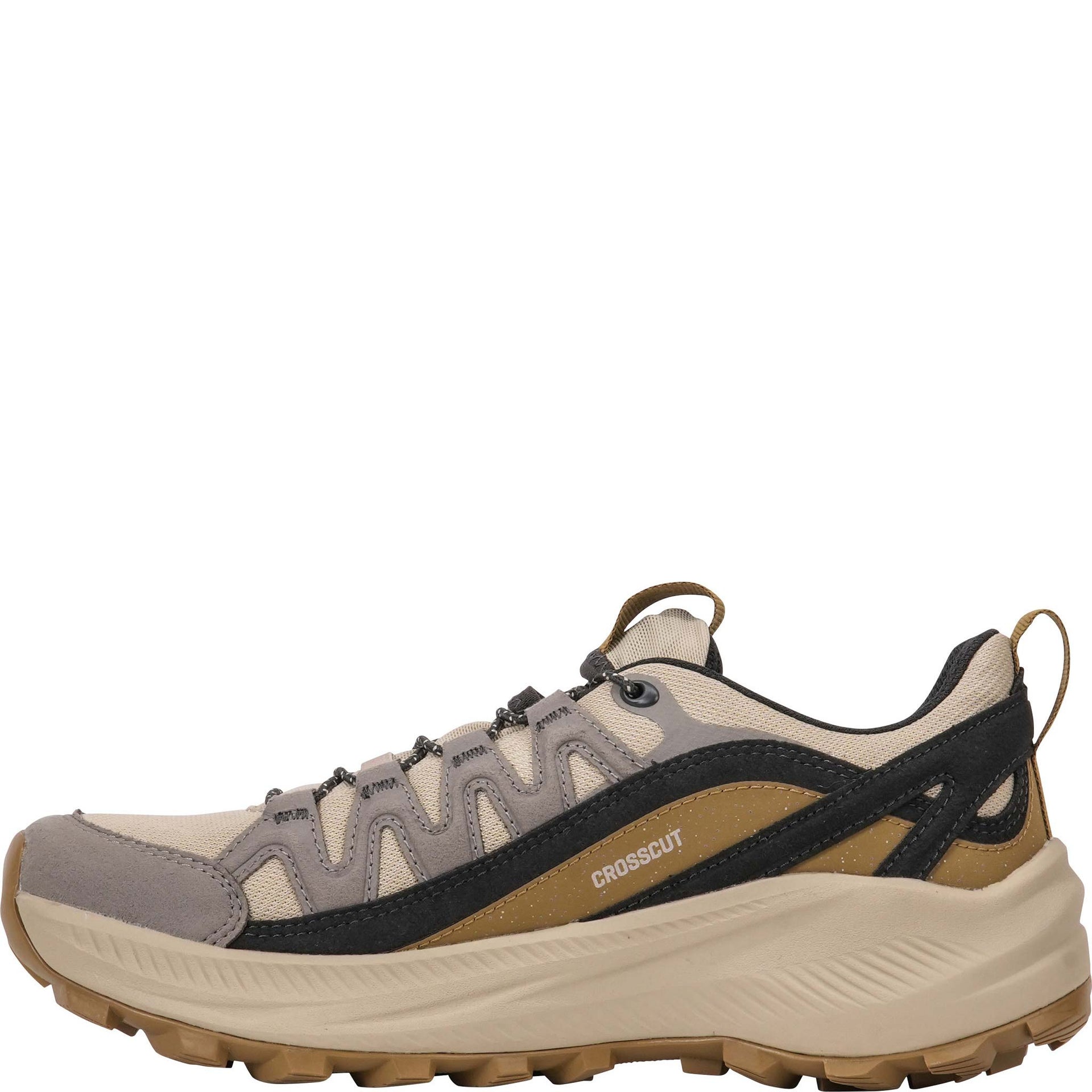 Oboz Women's Crosscut casual hiking shoe in Harvest inner side view