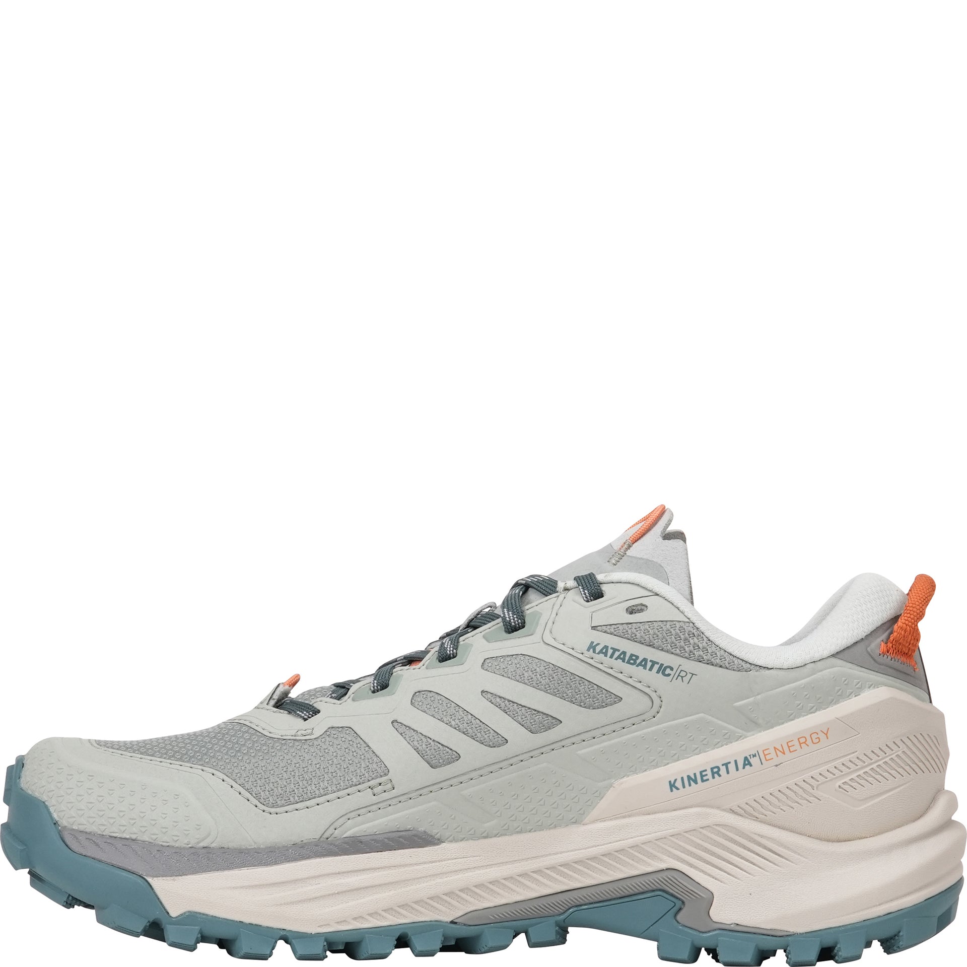 Women's Katabatic RT Low GTX Waterproof inside view showing panel construction and responsive midsole for stability on trails