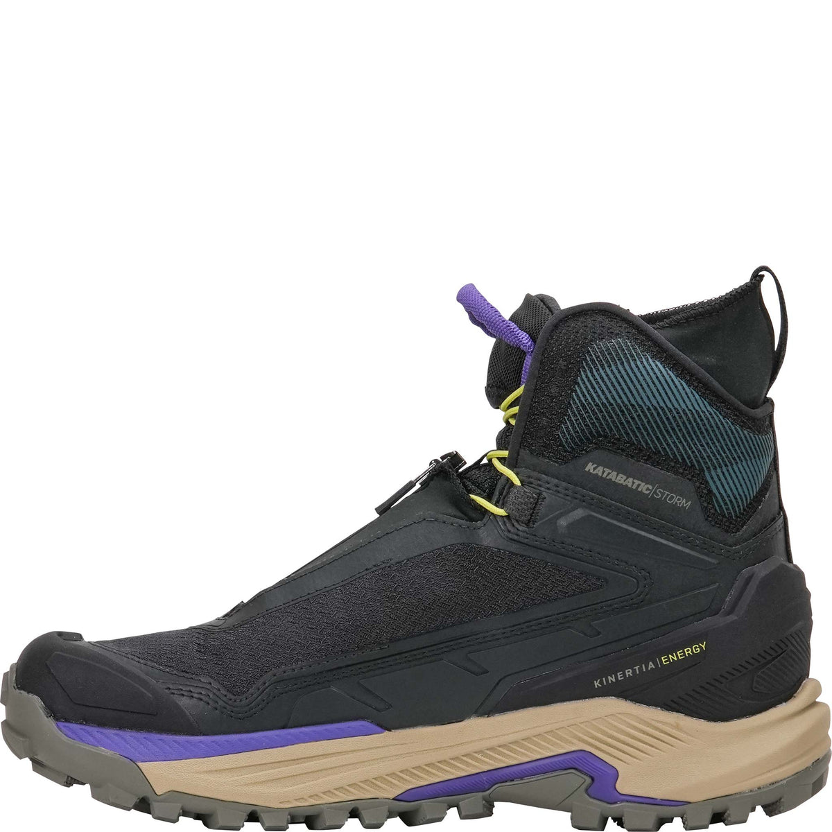 Inside view of the women's Katabatic Storm winter insulated hiking boot from Oboz shown on a plain white background.