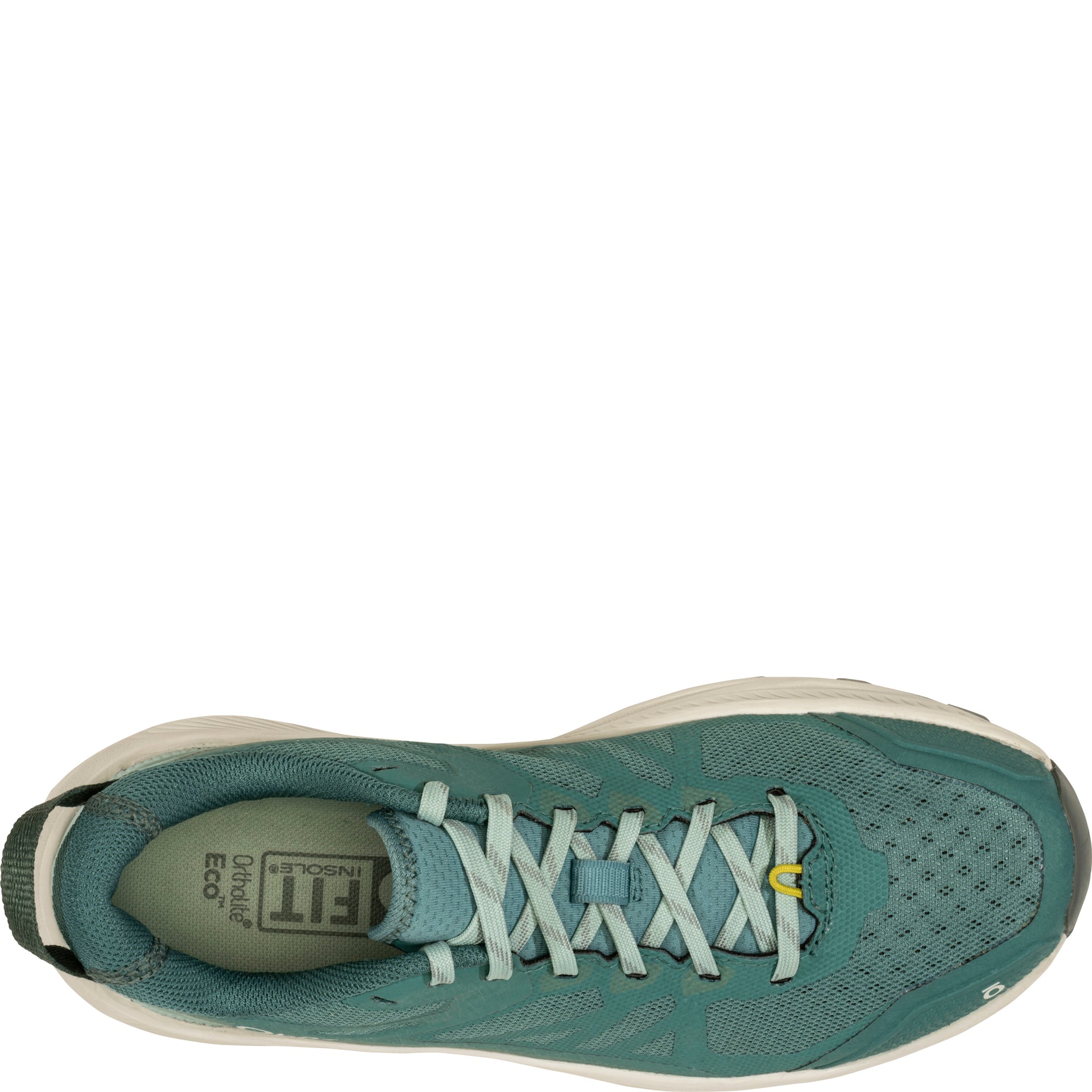 Top view of the Katabatic LT Low shoe showing the lace system