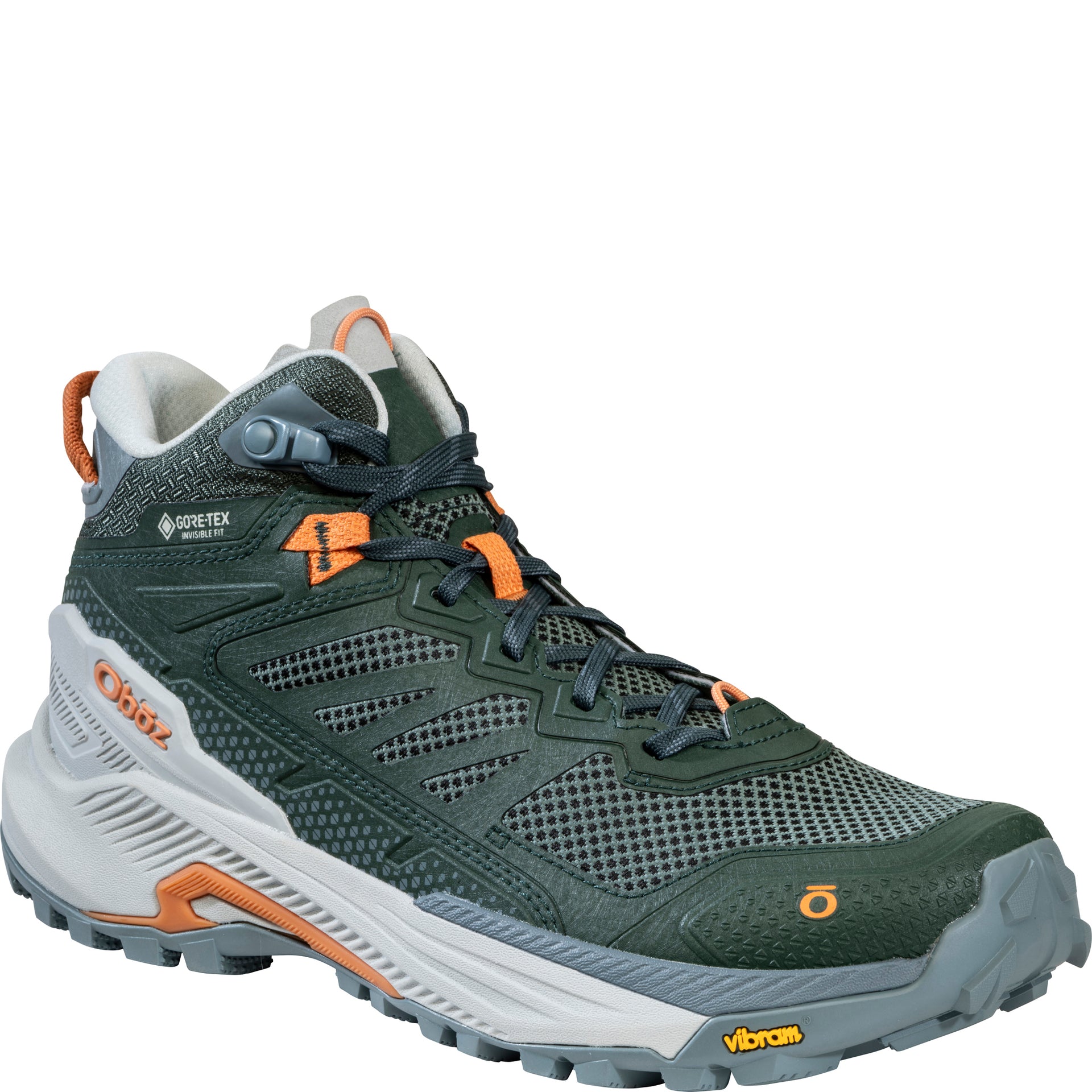 Women's Katabatic RT Mid GTX Waterproof angled view highlighting reinforced toe cap and secure fit for fast moving hikes