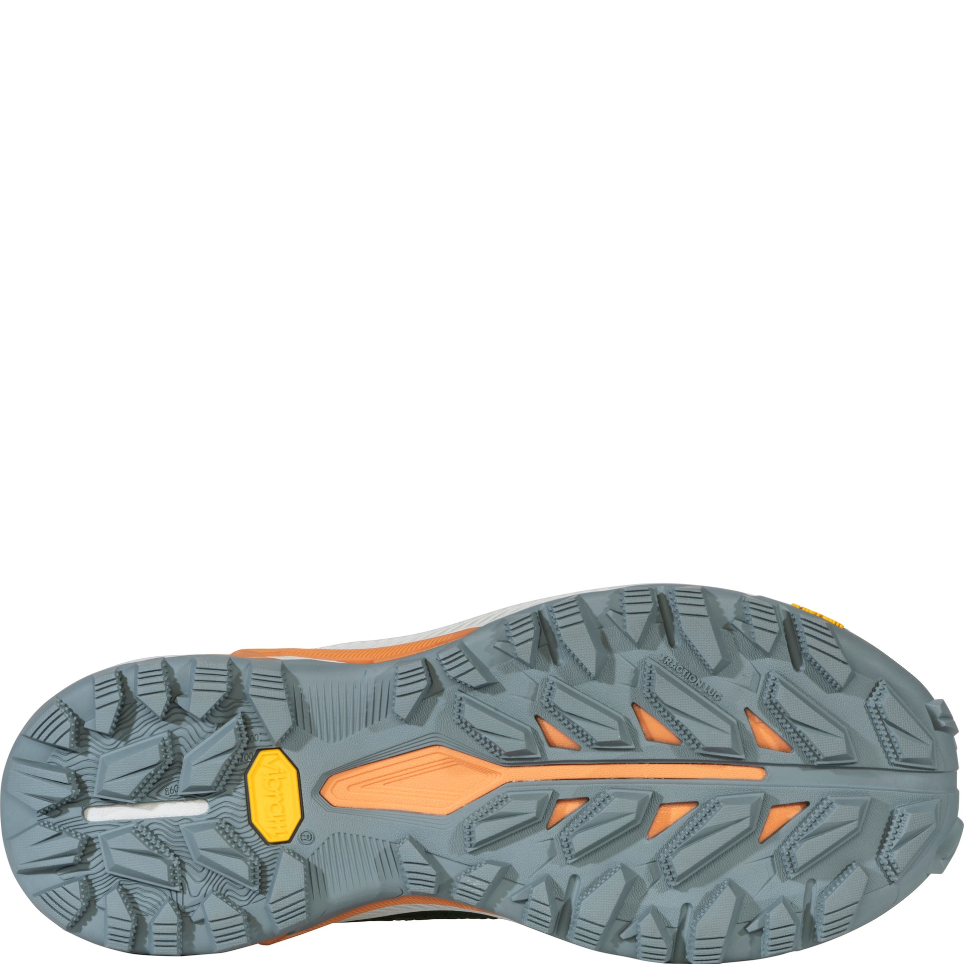 Women's Katabatic RT Mid GTX Waterproof bottom view showing Vibram Megagrip outsole designed for traction on rugged terrain