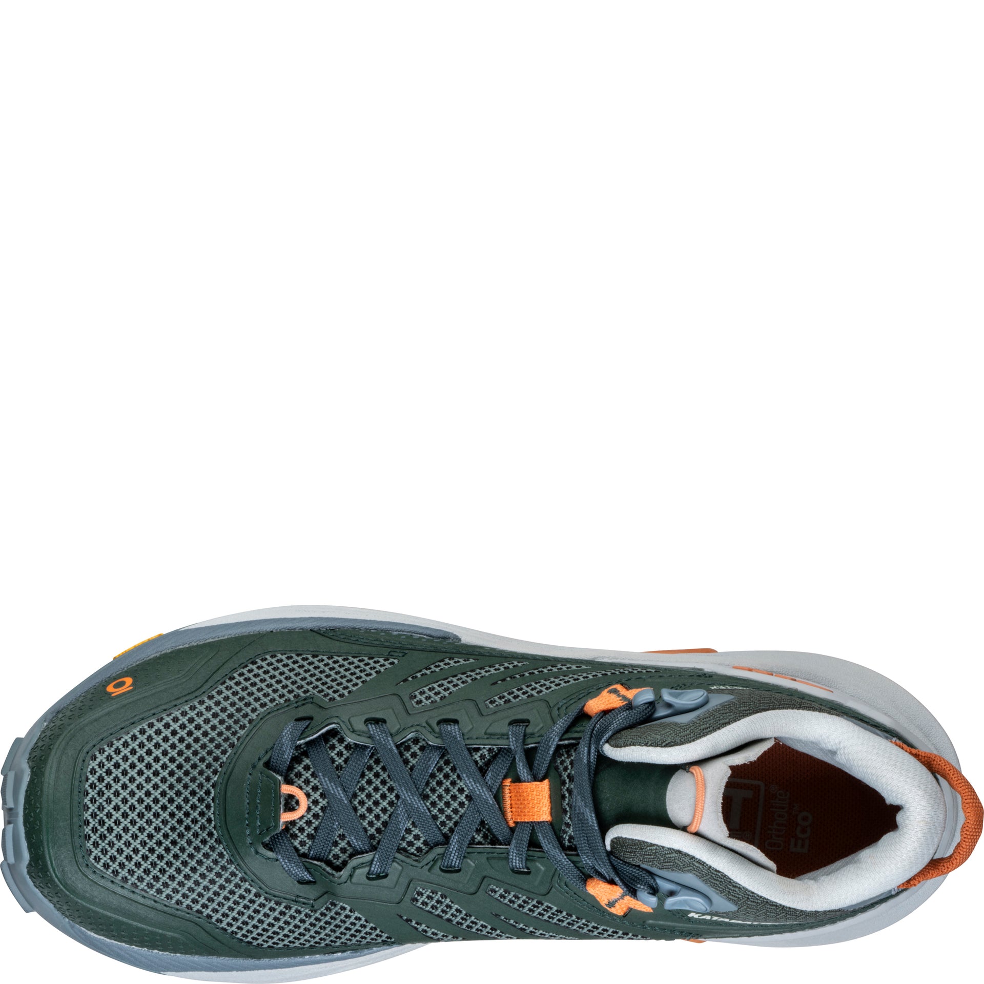 Women's Katabatic RT Mid GTX Waterproof top view showing upper construction, lace closure, and streamlined toe box profile