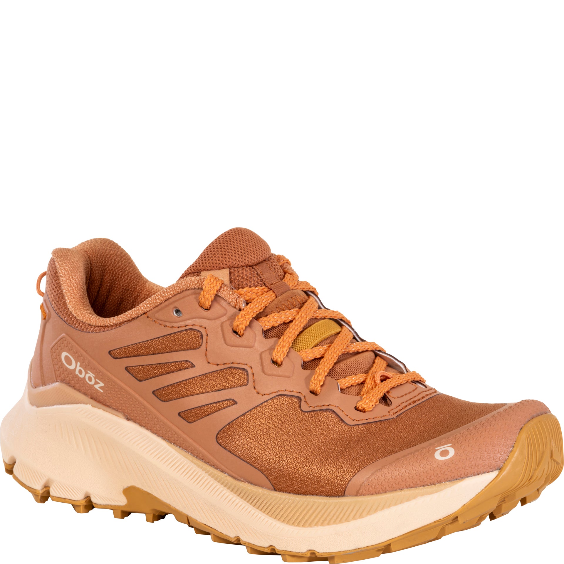 Women's Katabatic Wind Low angled view highlighting reinforced toe cap and secure fit for technical trail running