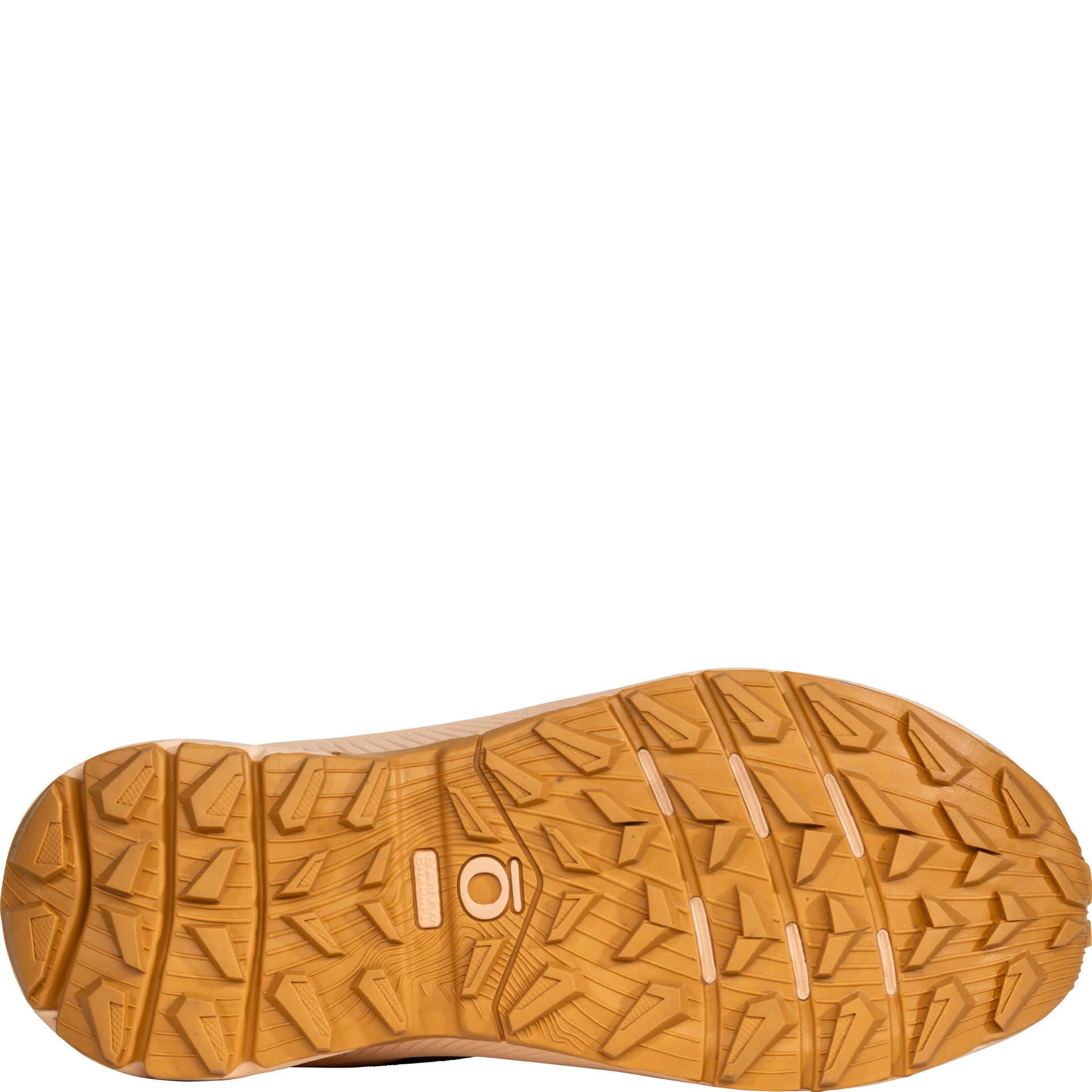 Women's Katabatic Wind Low bottom view showing Trail Tread outsole designed for traction on varied and technical terrain