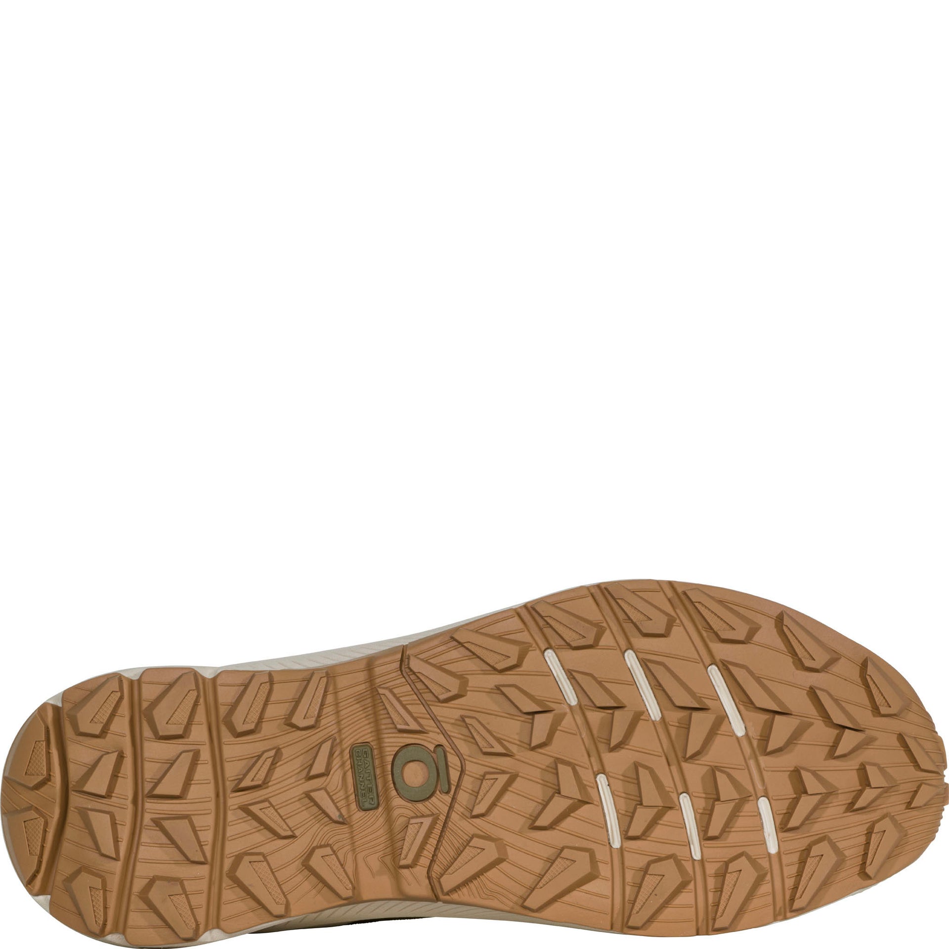 Women's Katabatic Wind Low bottom view showing Trail Tread outsole designed for traction on varied and technical terrain
